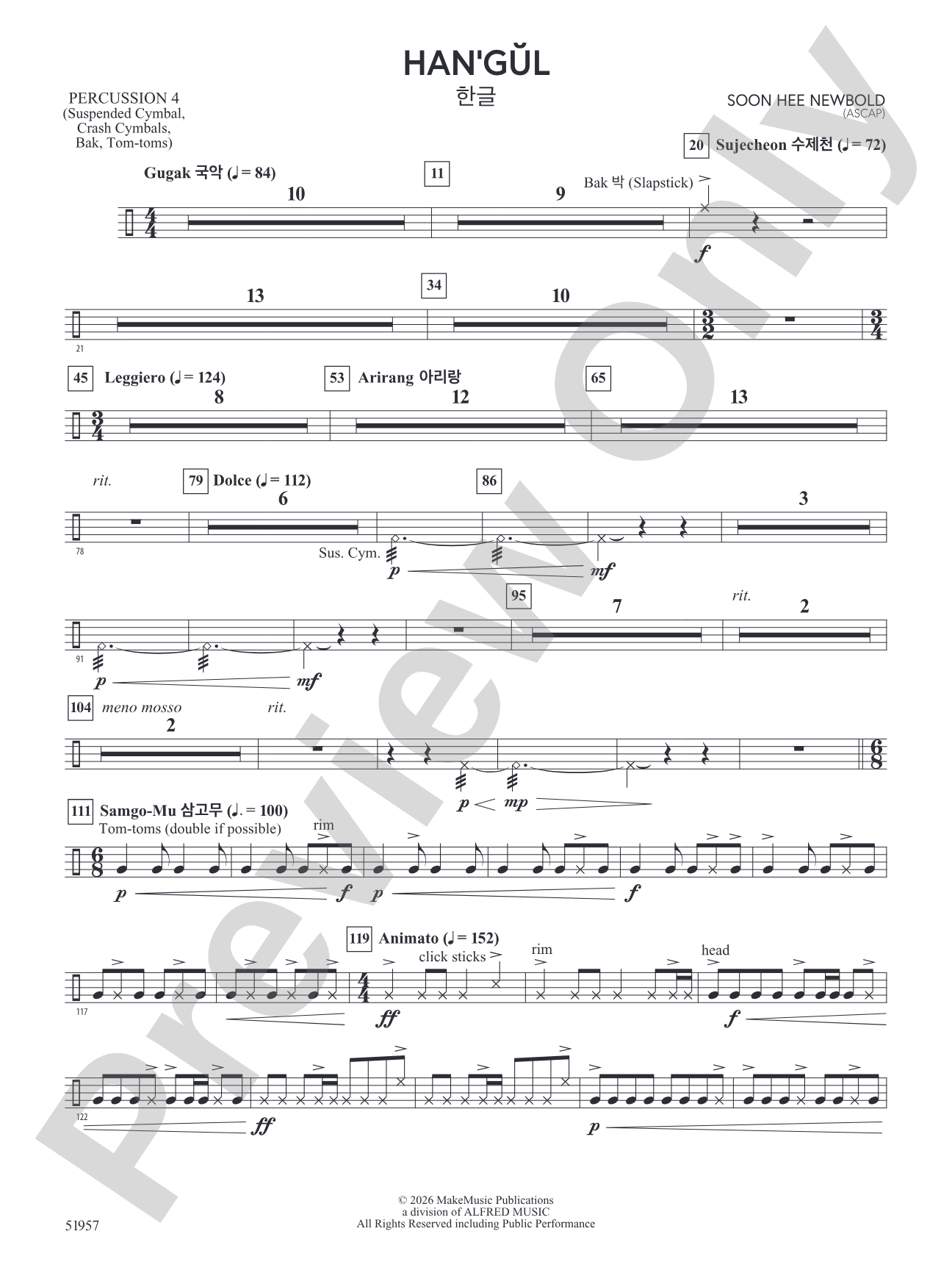 Han'gul: 4th Percussion