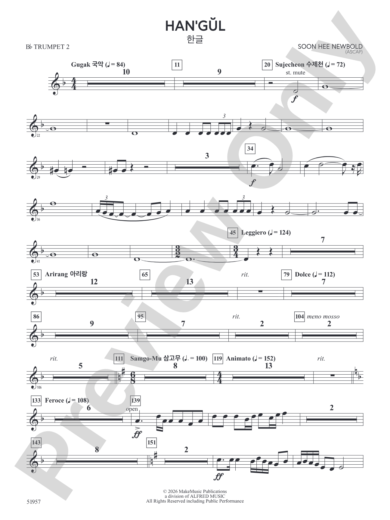 Han'gul: 2nd B-flat Trumpet