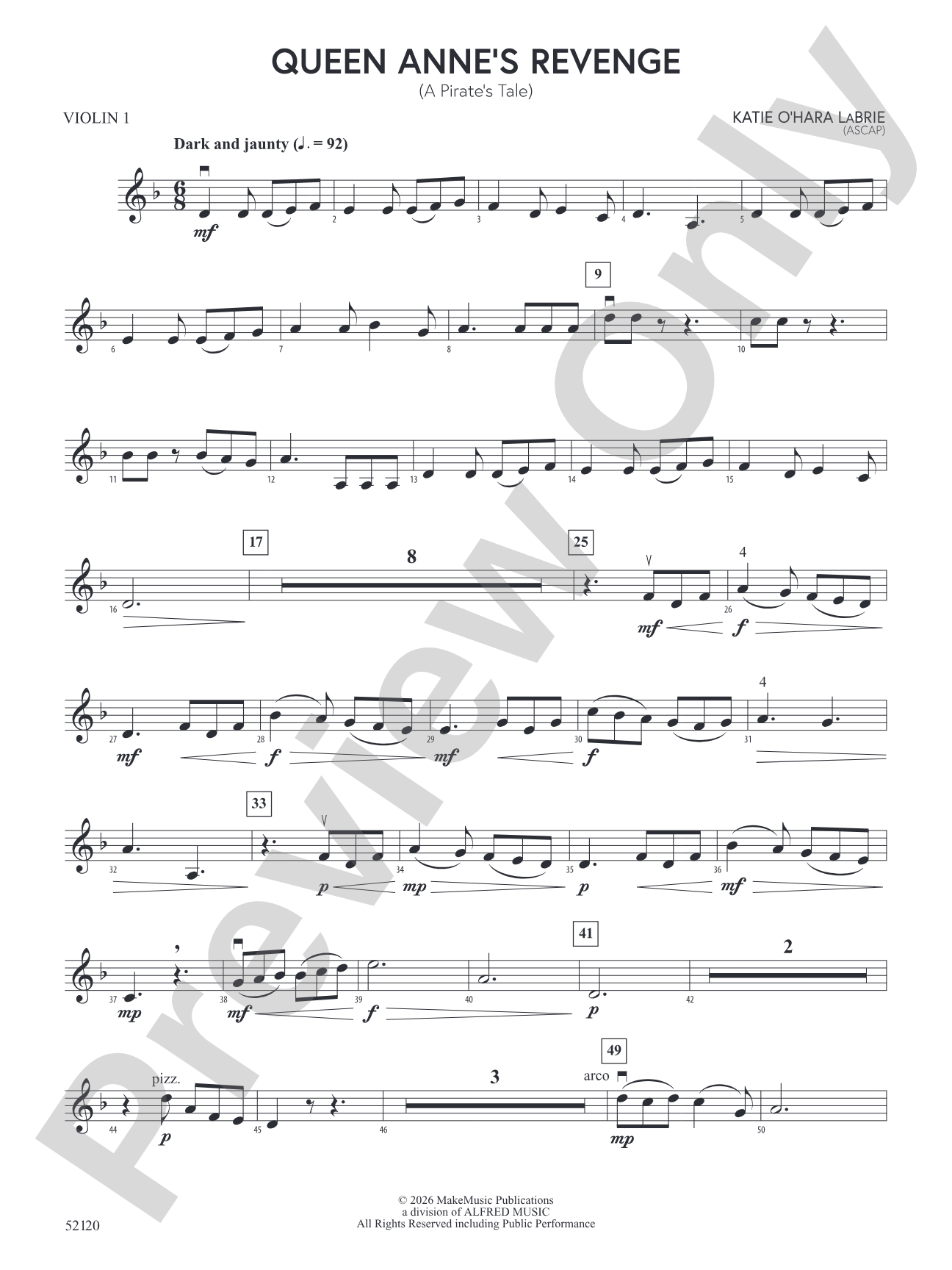 Queen Anne's Revenge: 1st Violin