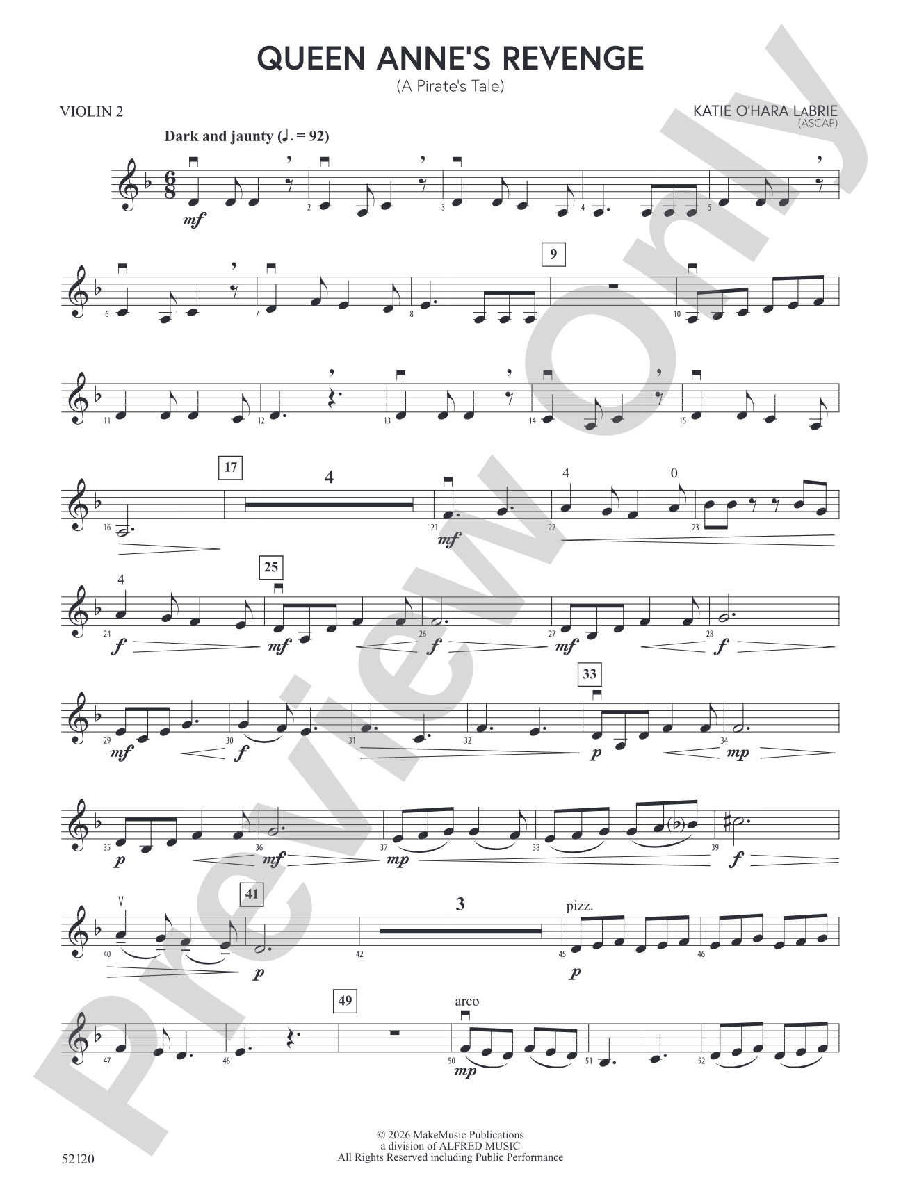 Queen Anne's Revenge: 2nd Violin