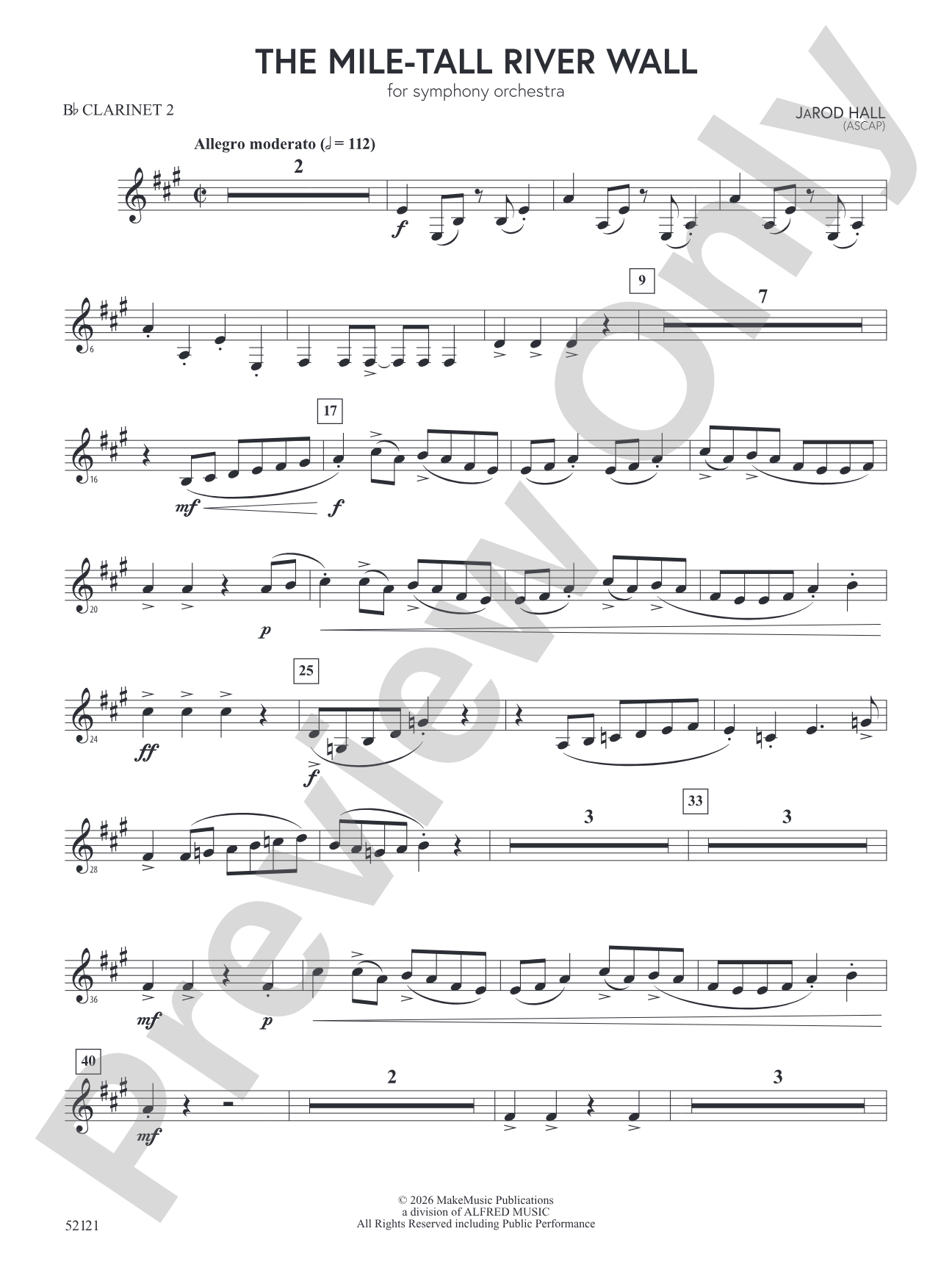 The Mile-Tall River Wall: 2nd B-flat Clarinet