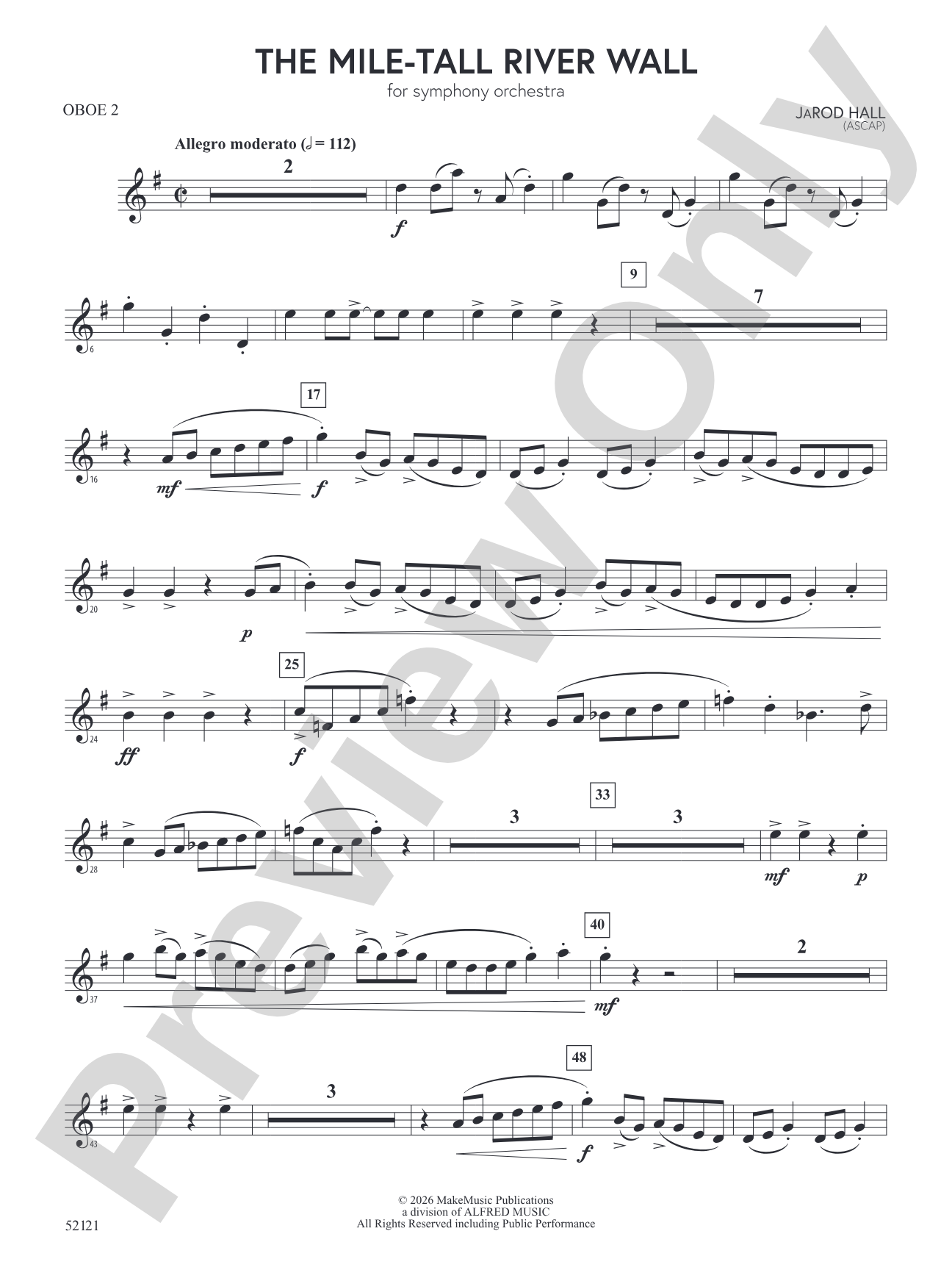 The Mile-Tall River Wall: 2nd Oboe