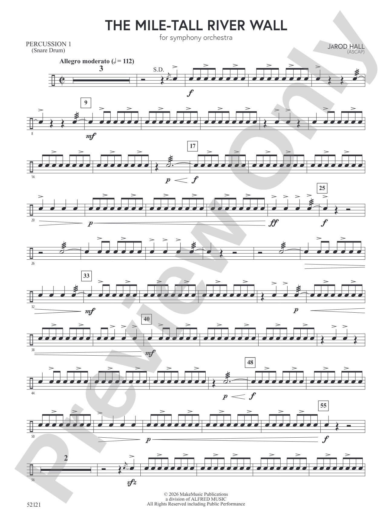 The Mile-Tall River Wall: 1st Percussion