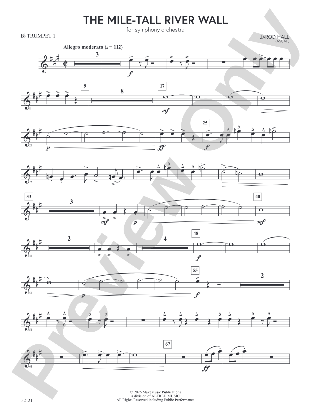 The Mile-Tall River Wall: 1st B-flat Trumpet