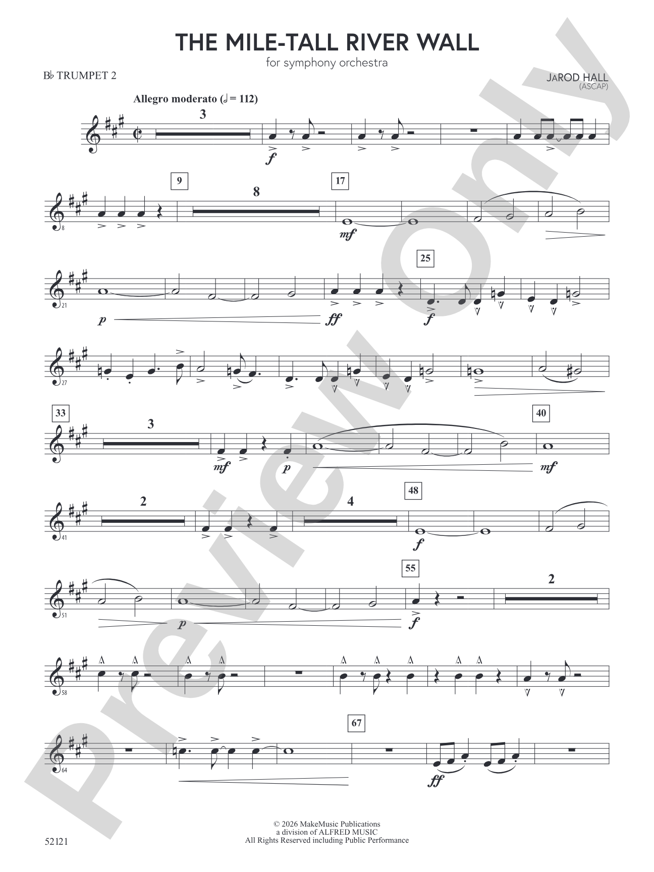 The Mile-Tall River Wall: 2nd B-flat Trumpet