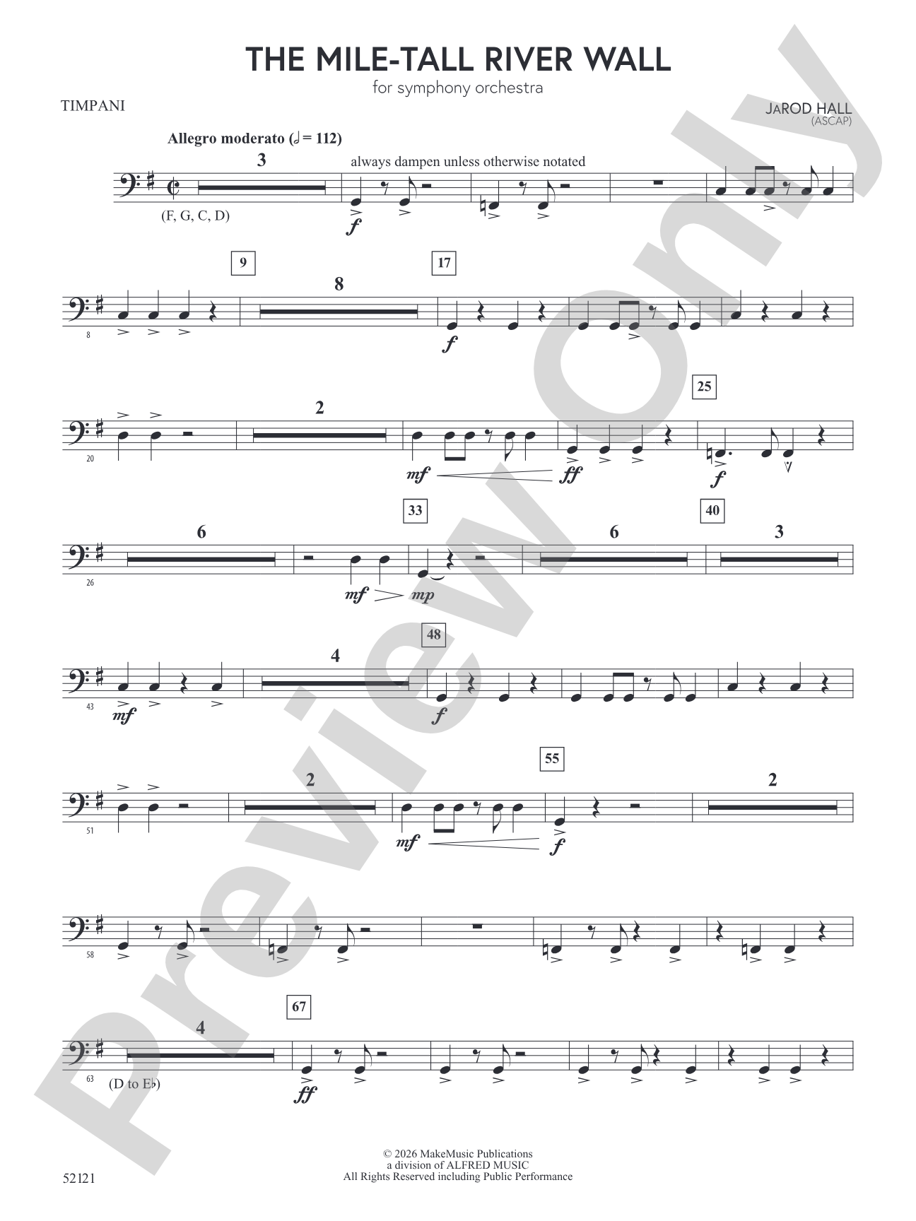 The Mile-Tall River Wall: Timpani