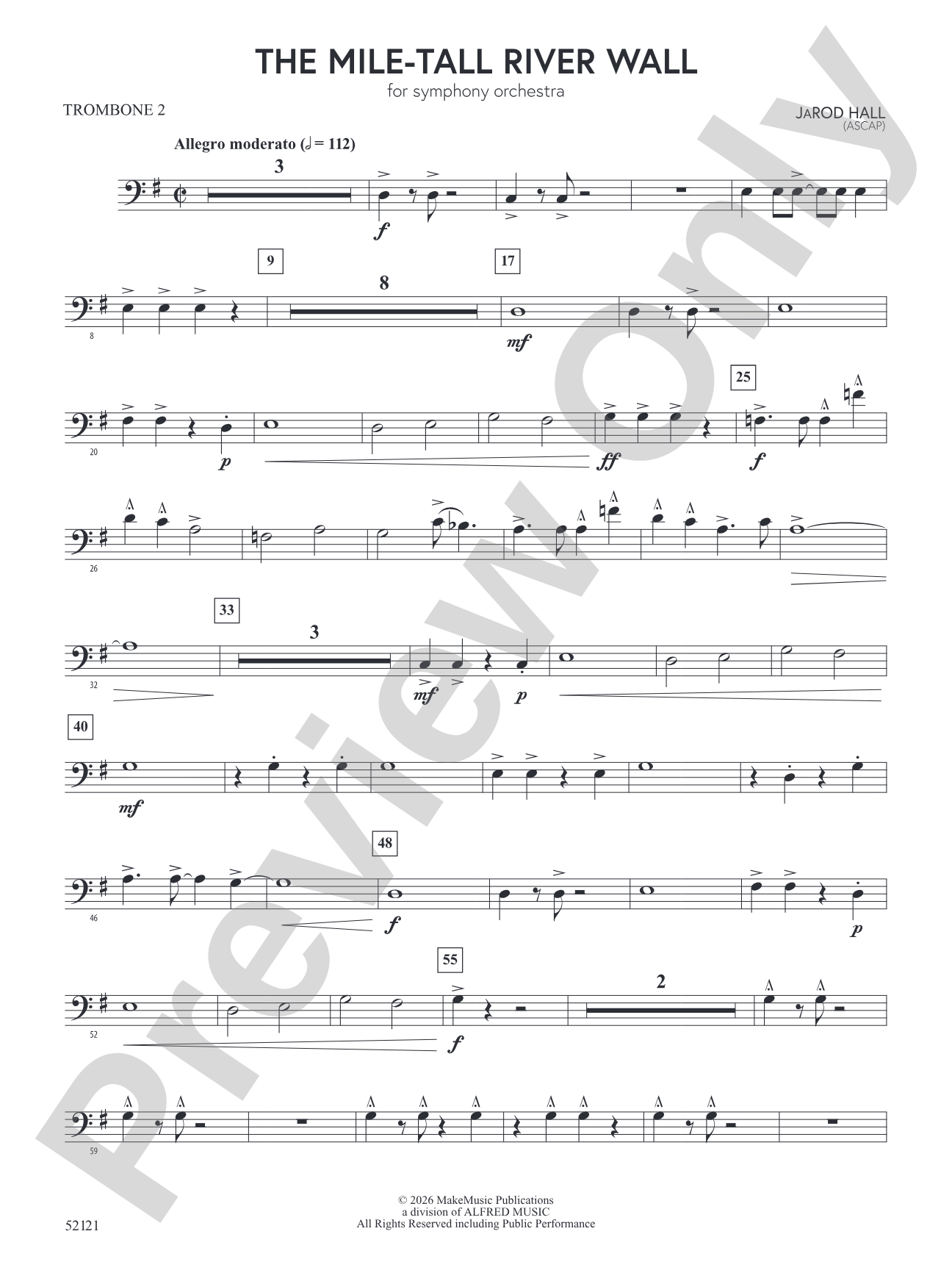 The Mile-Tall River Wall: 2nd Trombone