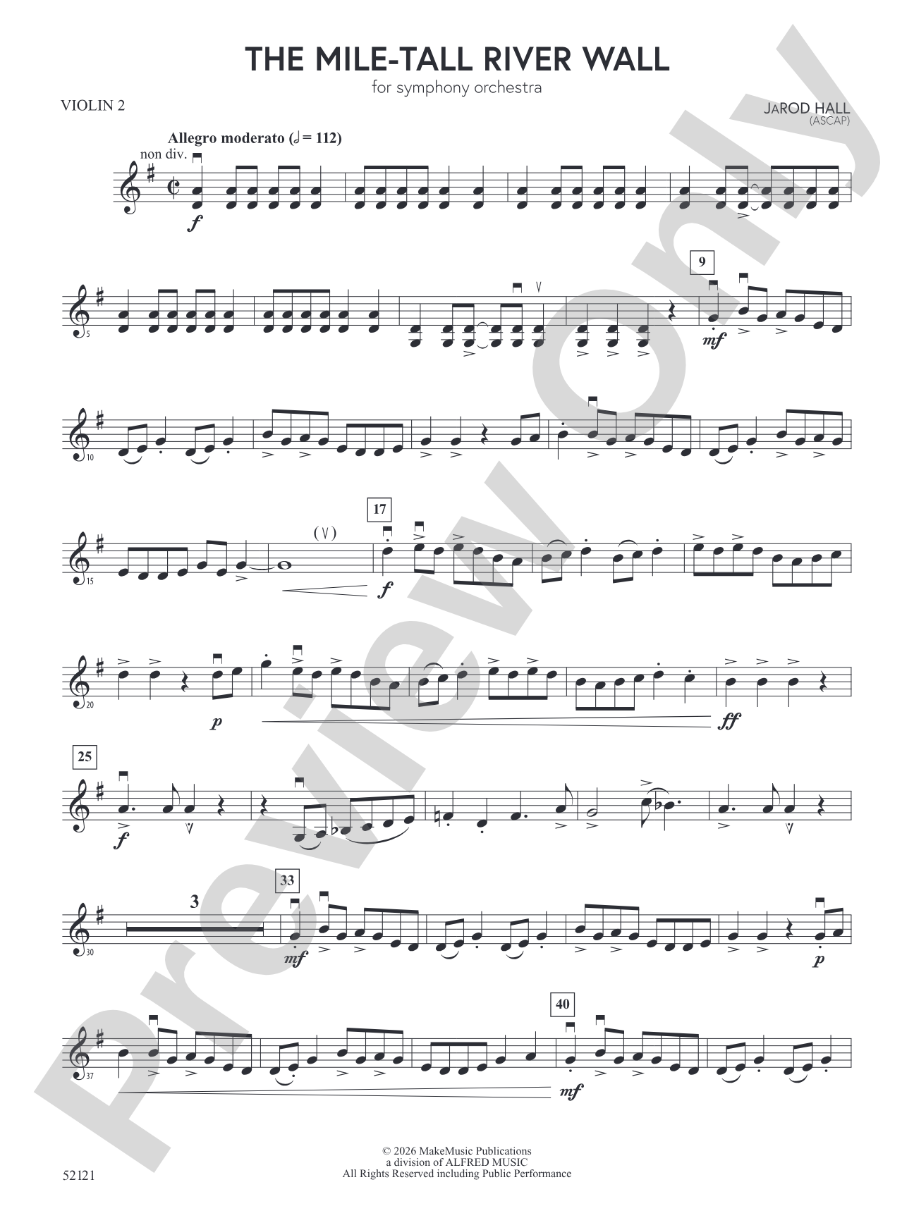 The Mile-Tall River Wall: 2nd Violin