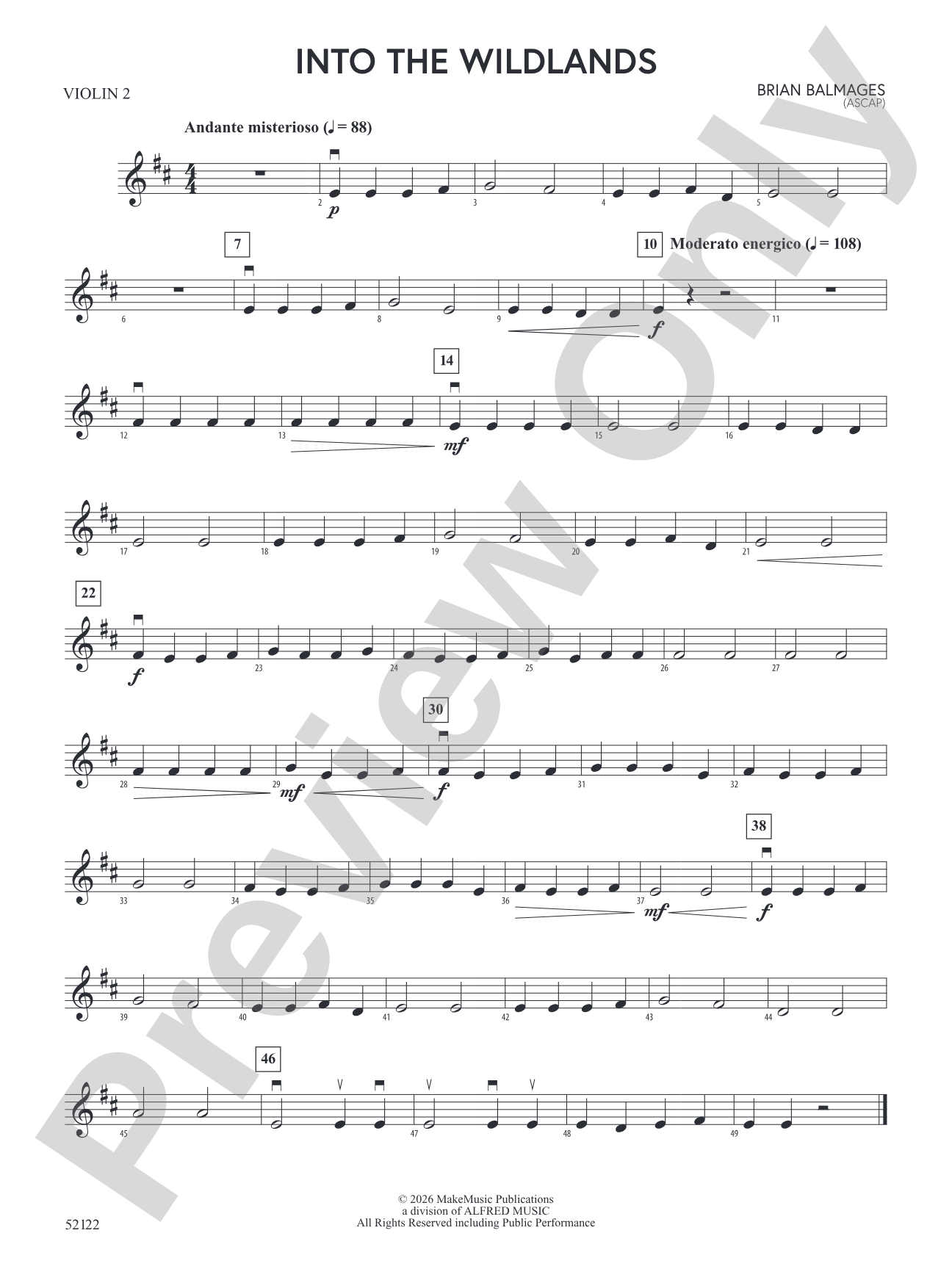 Into the Wildlands: 2nd Violin