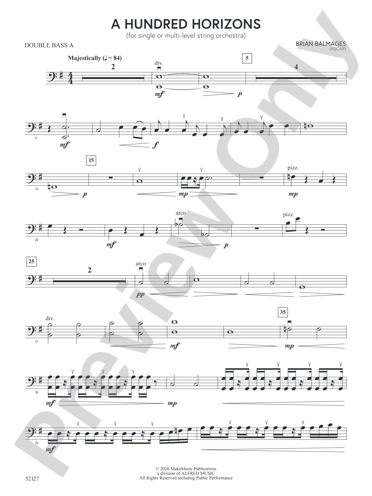 A Hundred Horizons: String Bass A