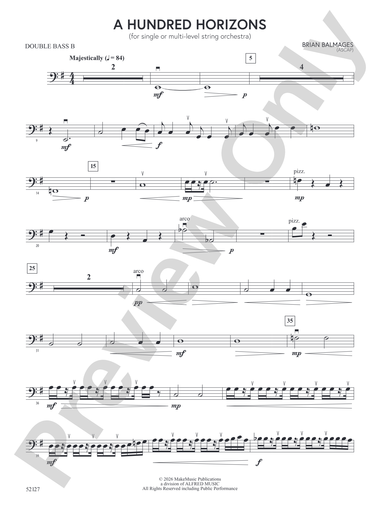 A Hundred Horizons: String Bass B