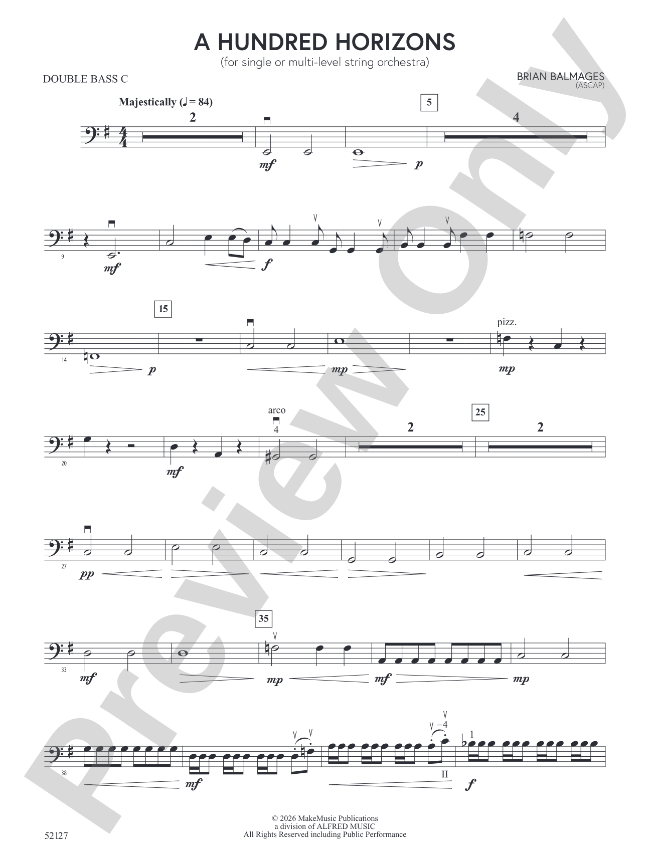 A Hundred Horizons: String Bass C