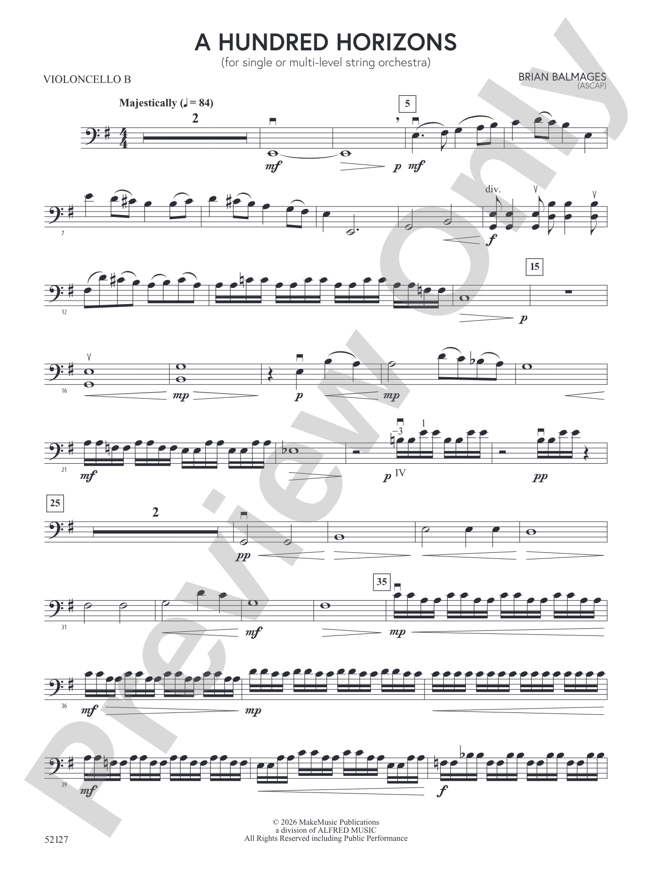 A Hundred Horizons: Cello B