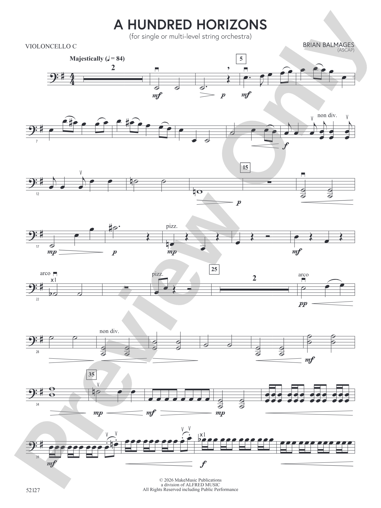 A Hundred Horizons: Cello C