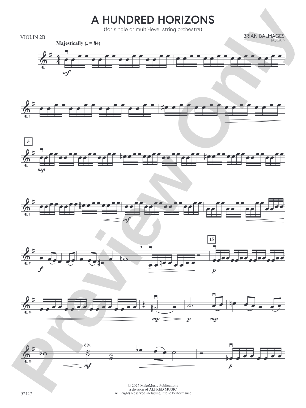 A Hundred Horizons: Violin 2B