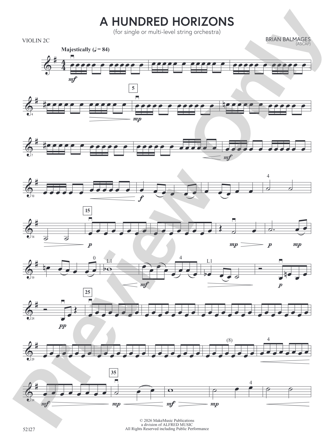 A Hundred Horizons: Violin 2C