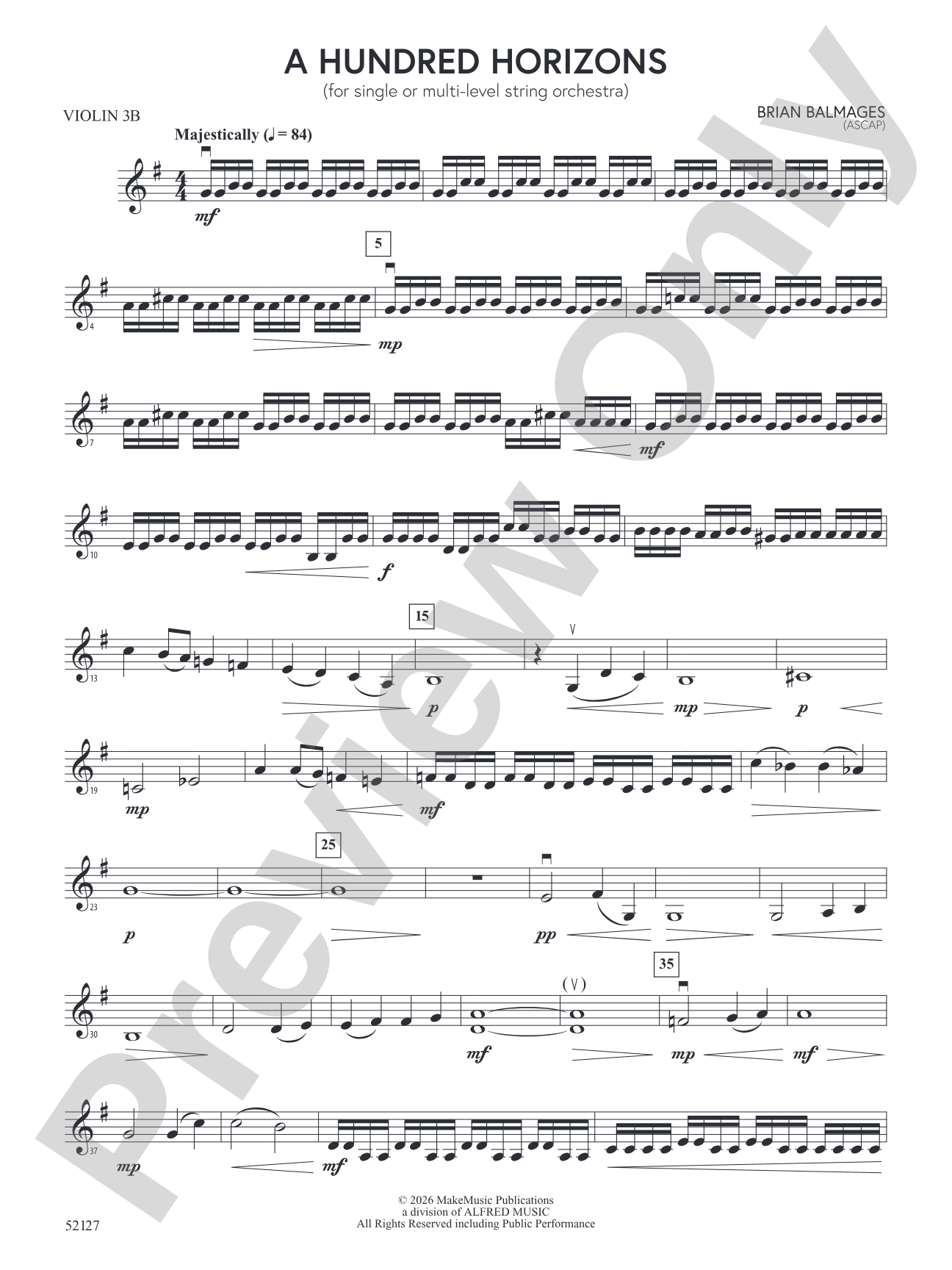 A Hundred Horizons: Violin 3B