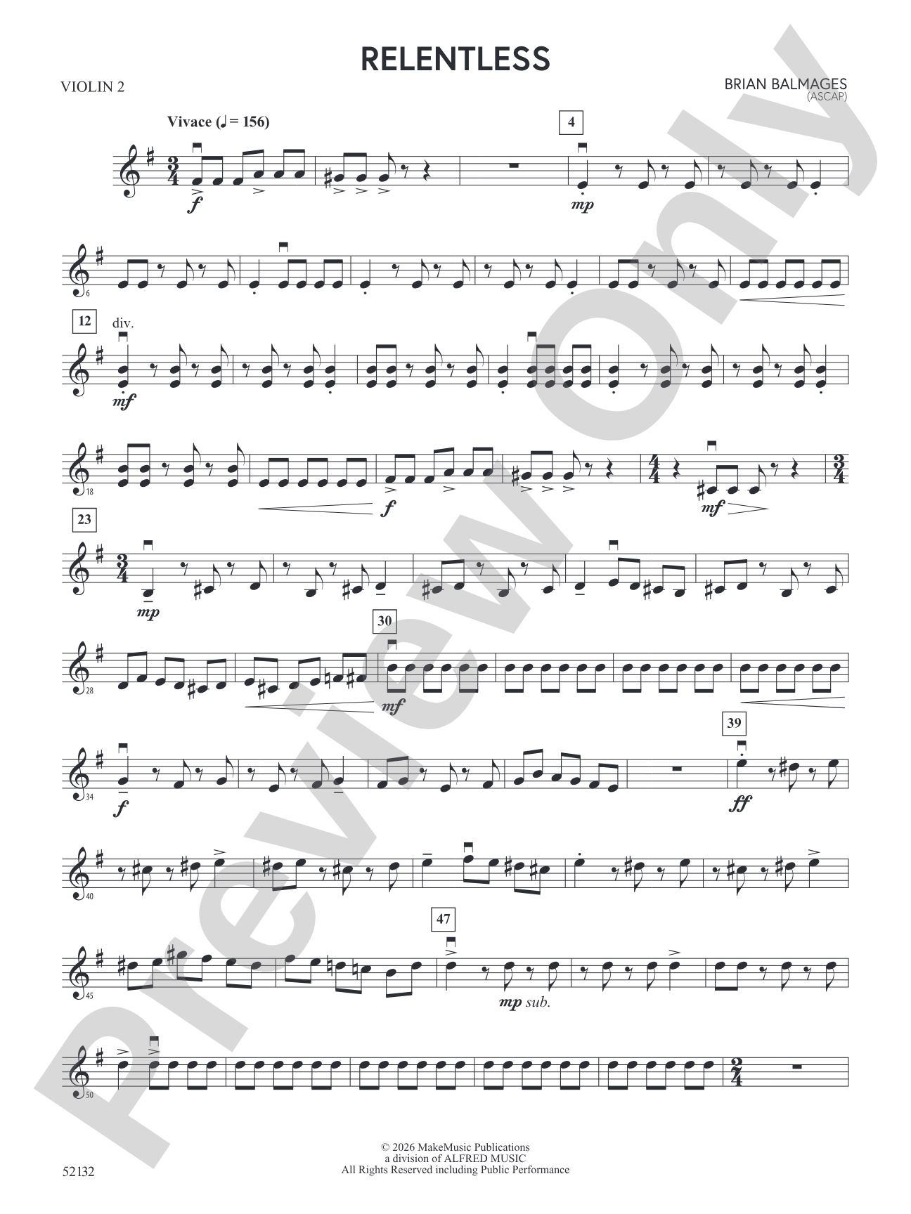 Relentless: 2nd Violin