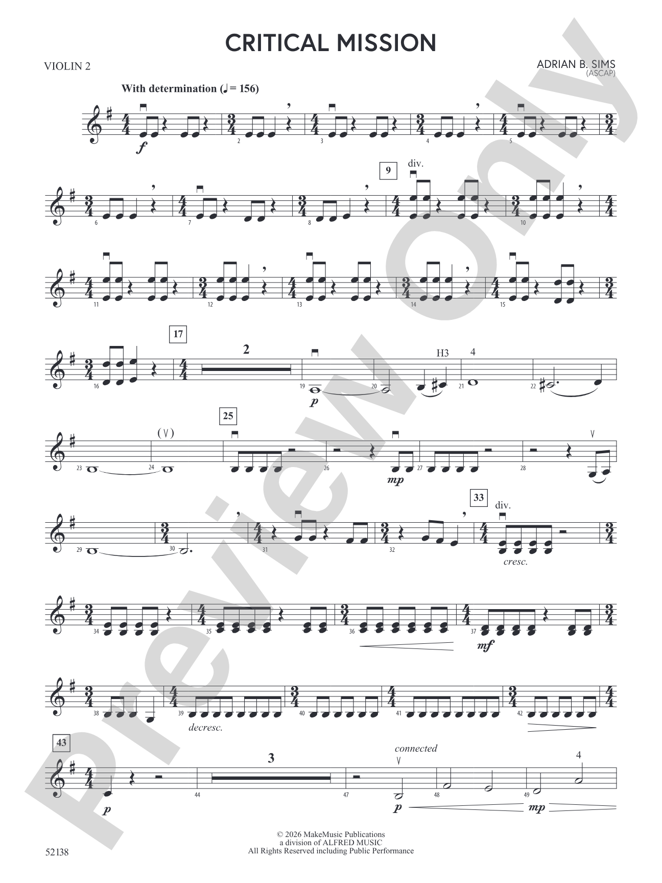 Critical Mission: 2nd Violin