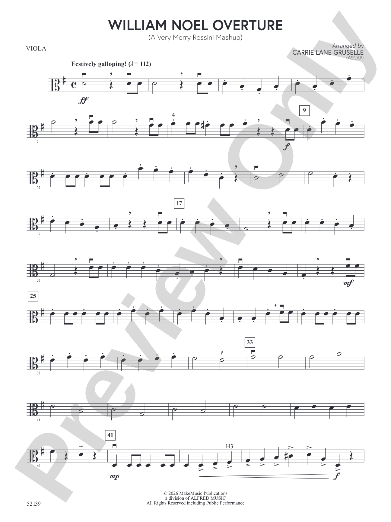William Noel Overture: Viola