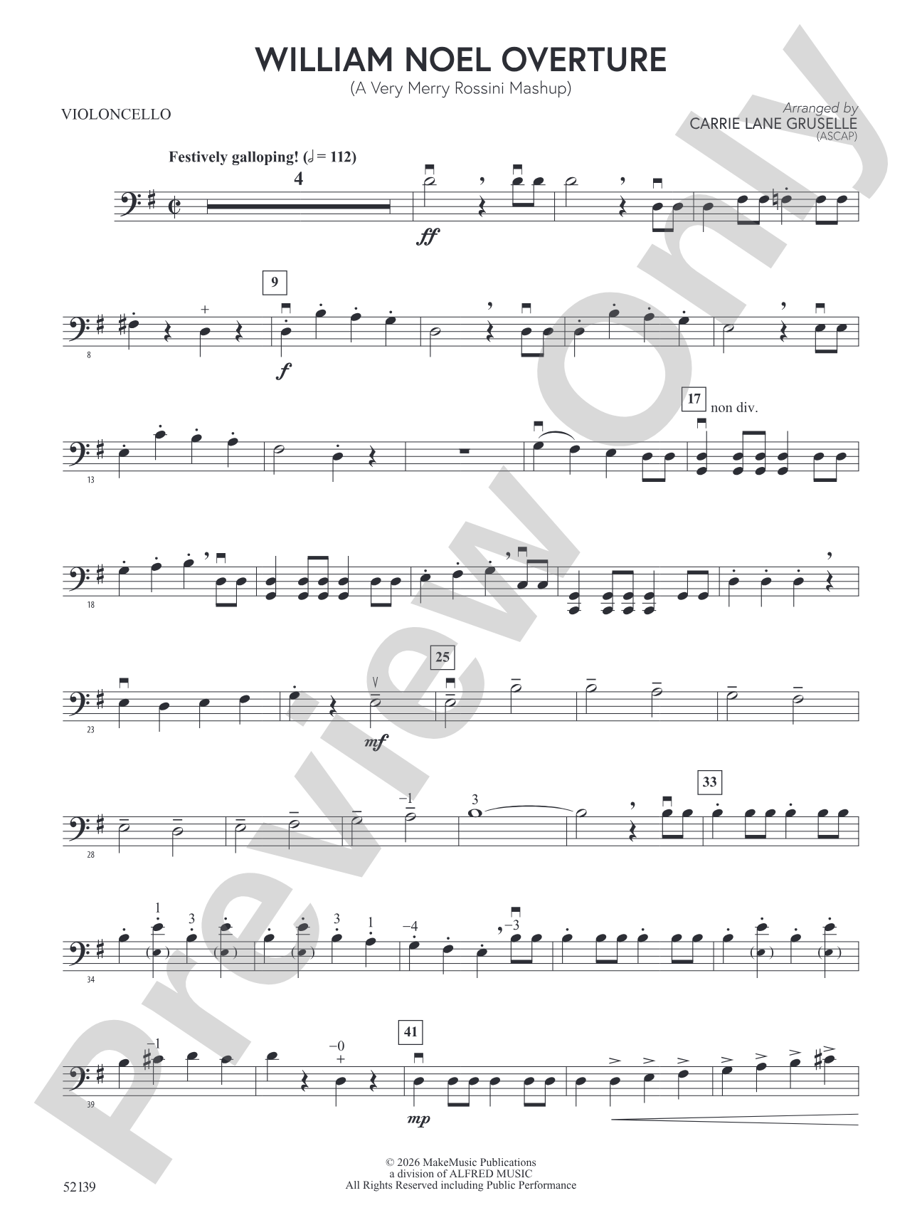 William Noel Overture: Cello