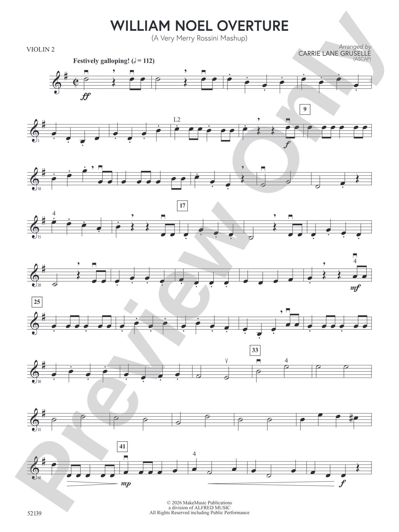 William Noel Overture: 2nd Violin