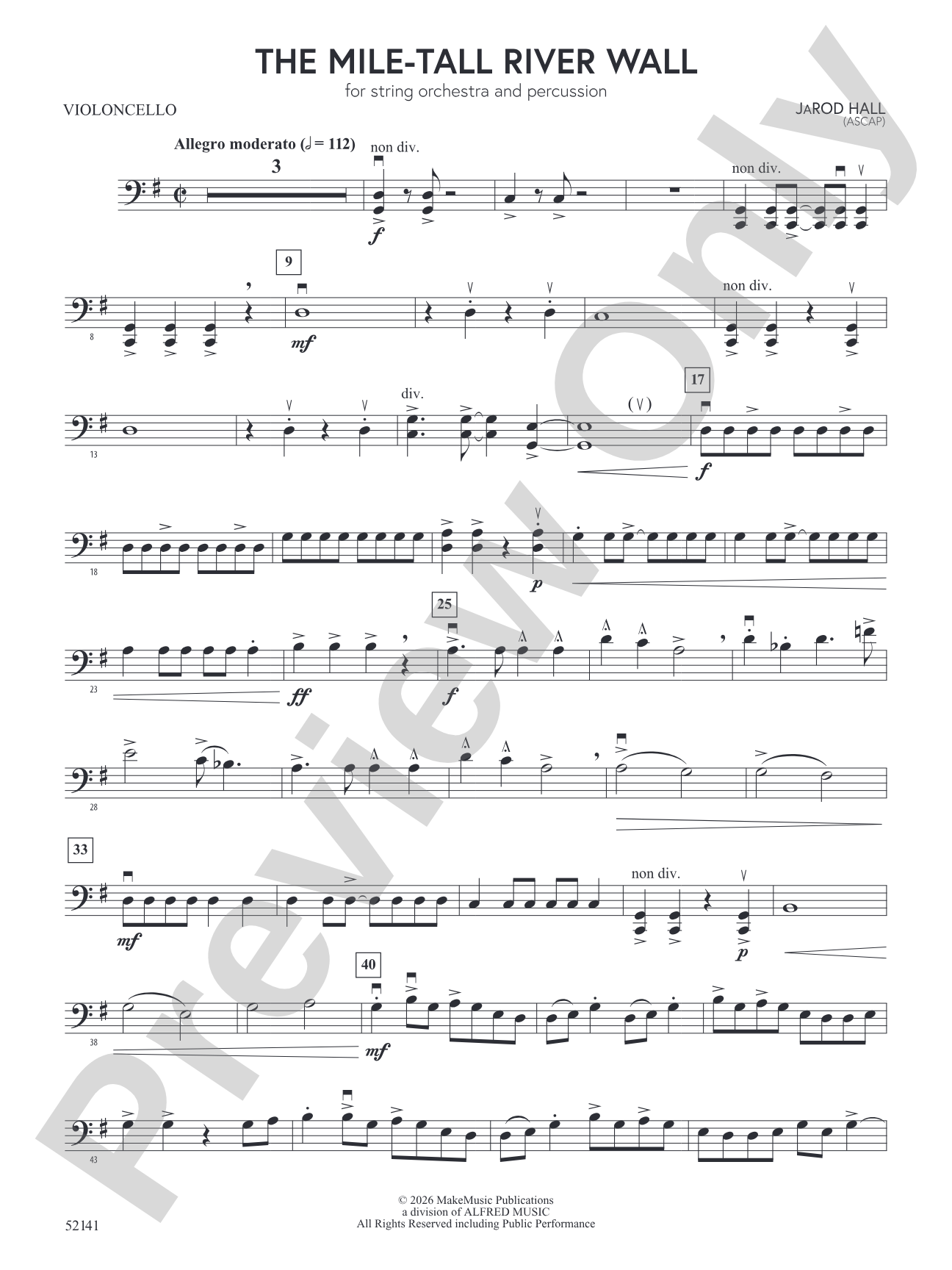 The Mile-Tall River Wall: Cello