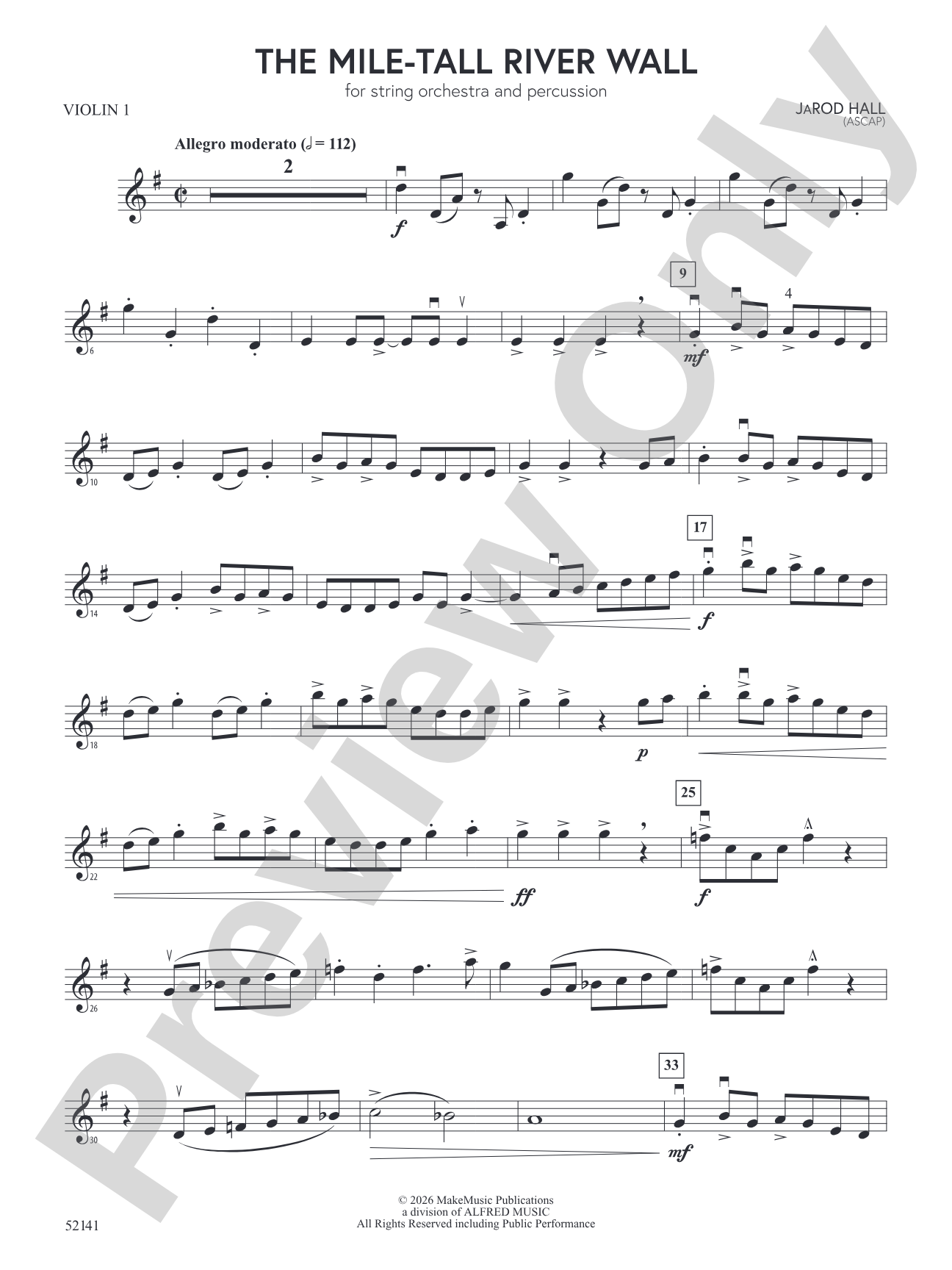 The Mile-Tall River Wall: 1st Violin
