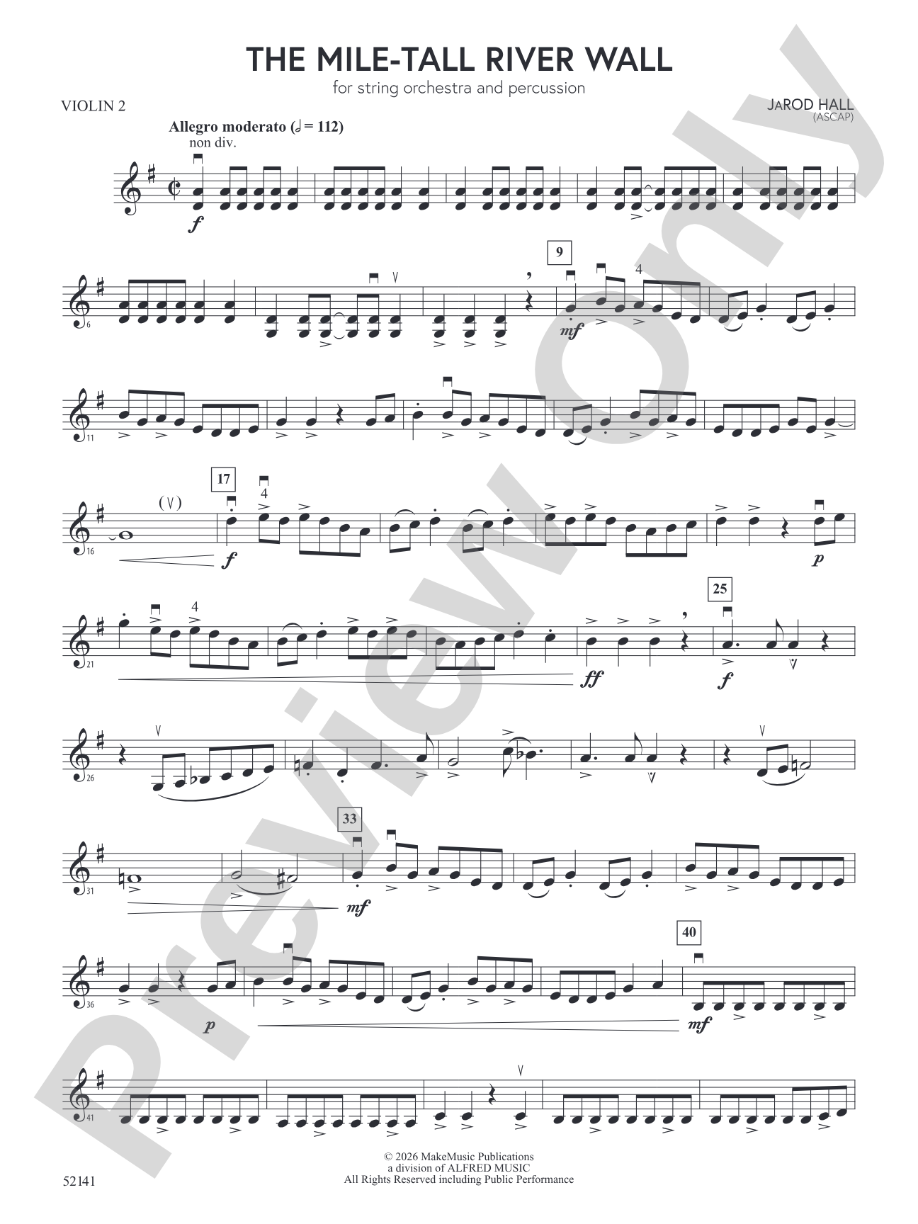 The Mile-Tall River Wall: 2nd Violin
