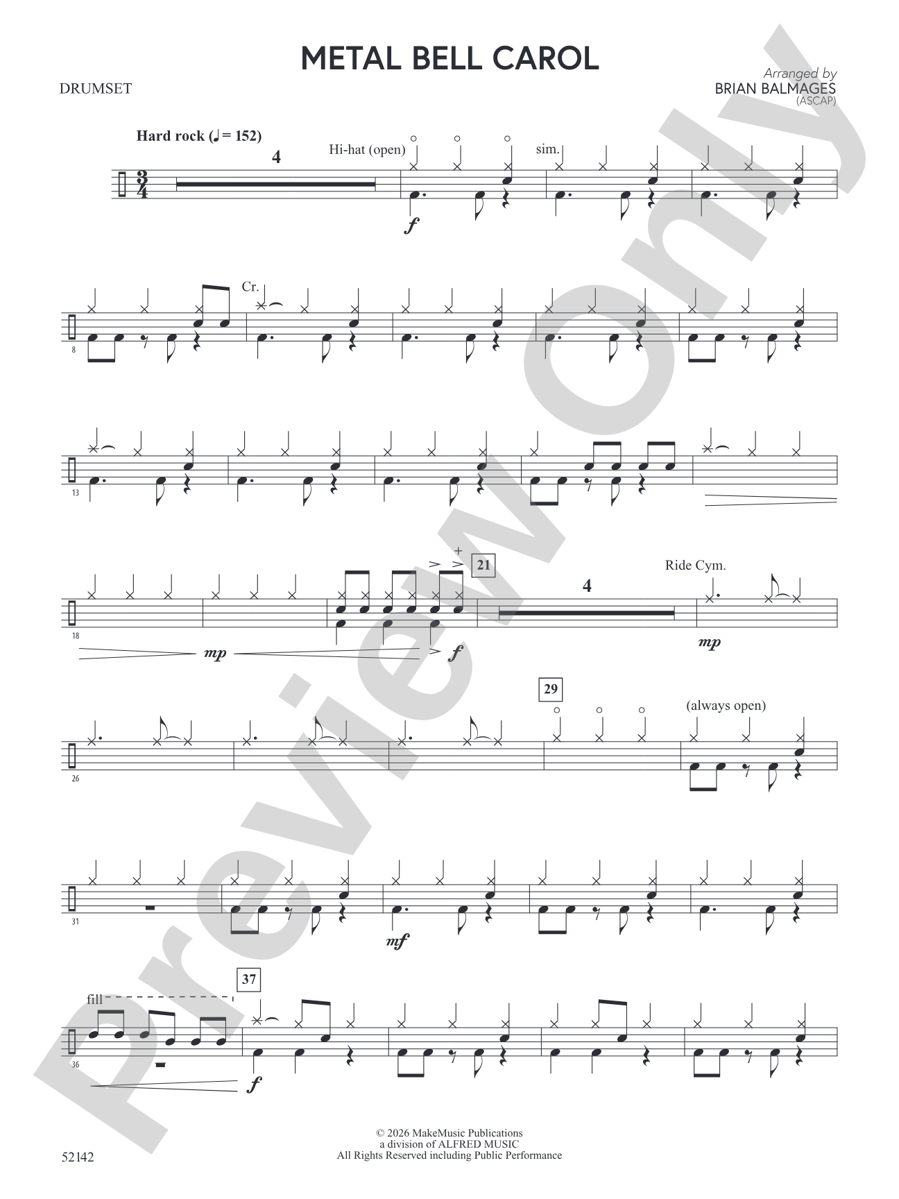 Metal Bell Carol: Drumset 1