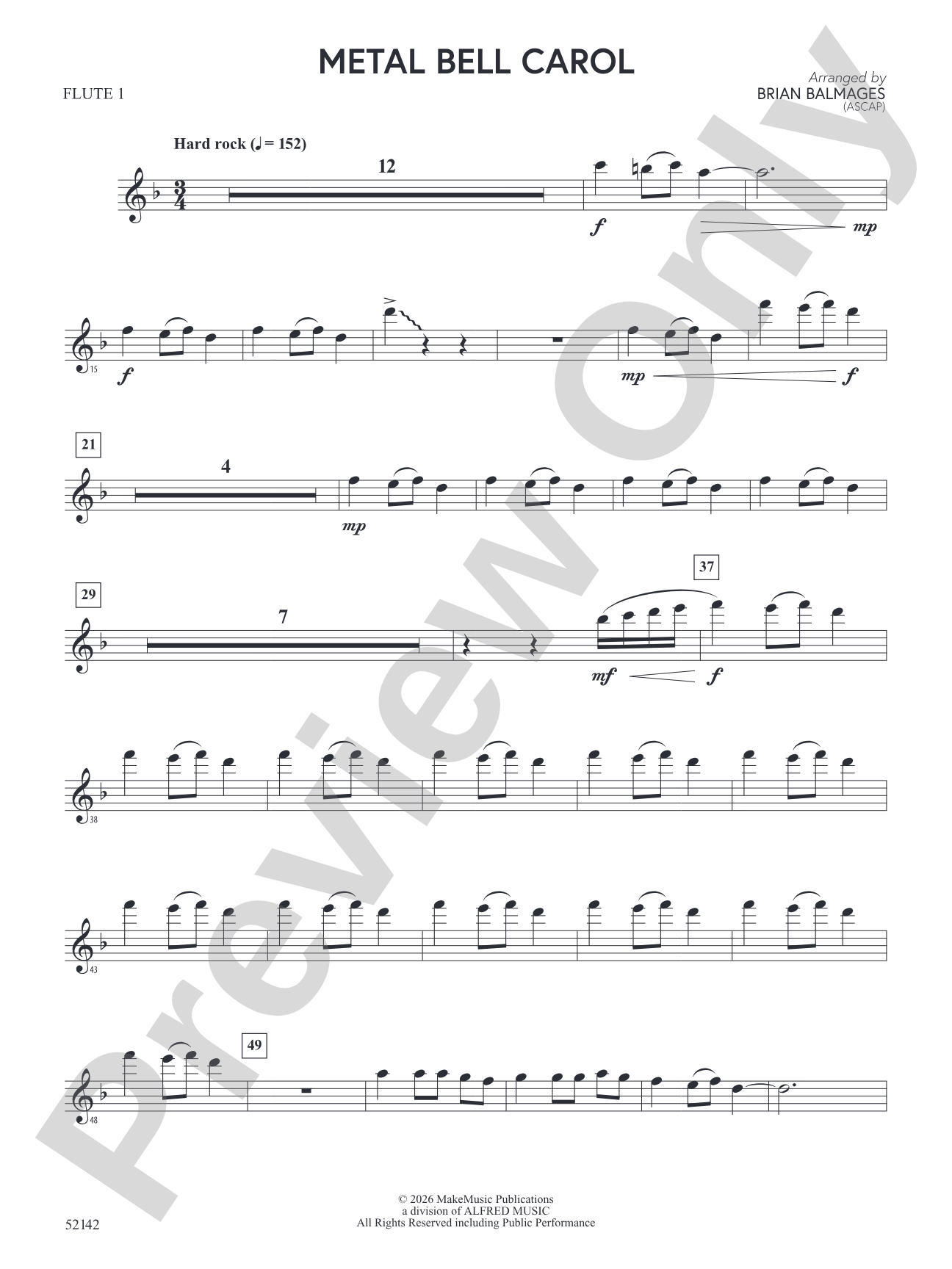 Metal Bell Carol: Flute