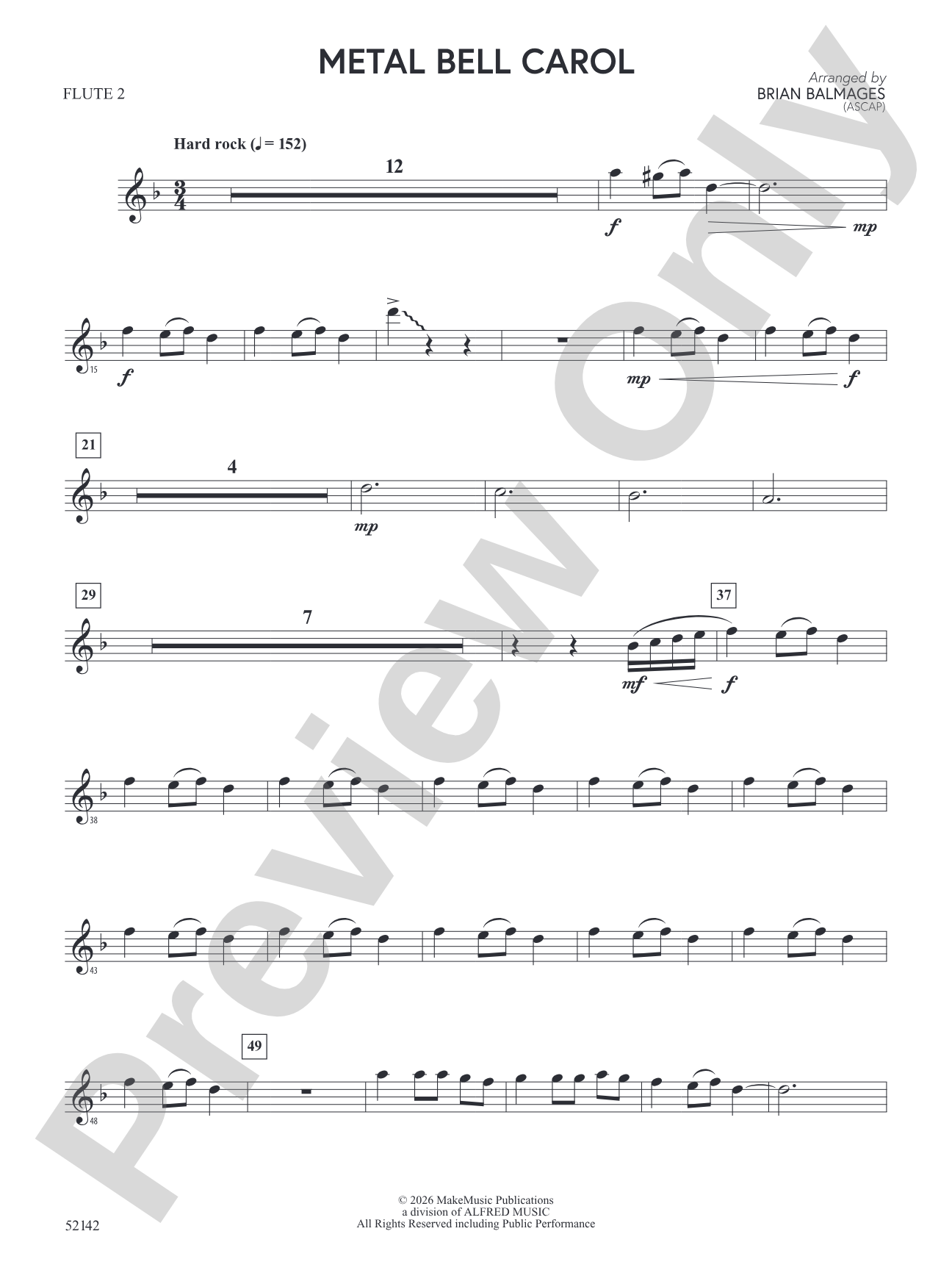 Metal Bell Carol: 2nd Flute
