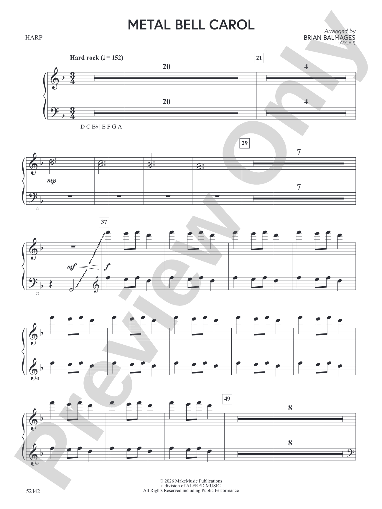 Metal Bell Carol: Harp