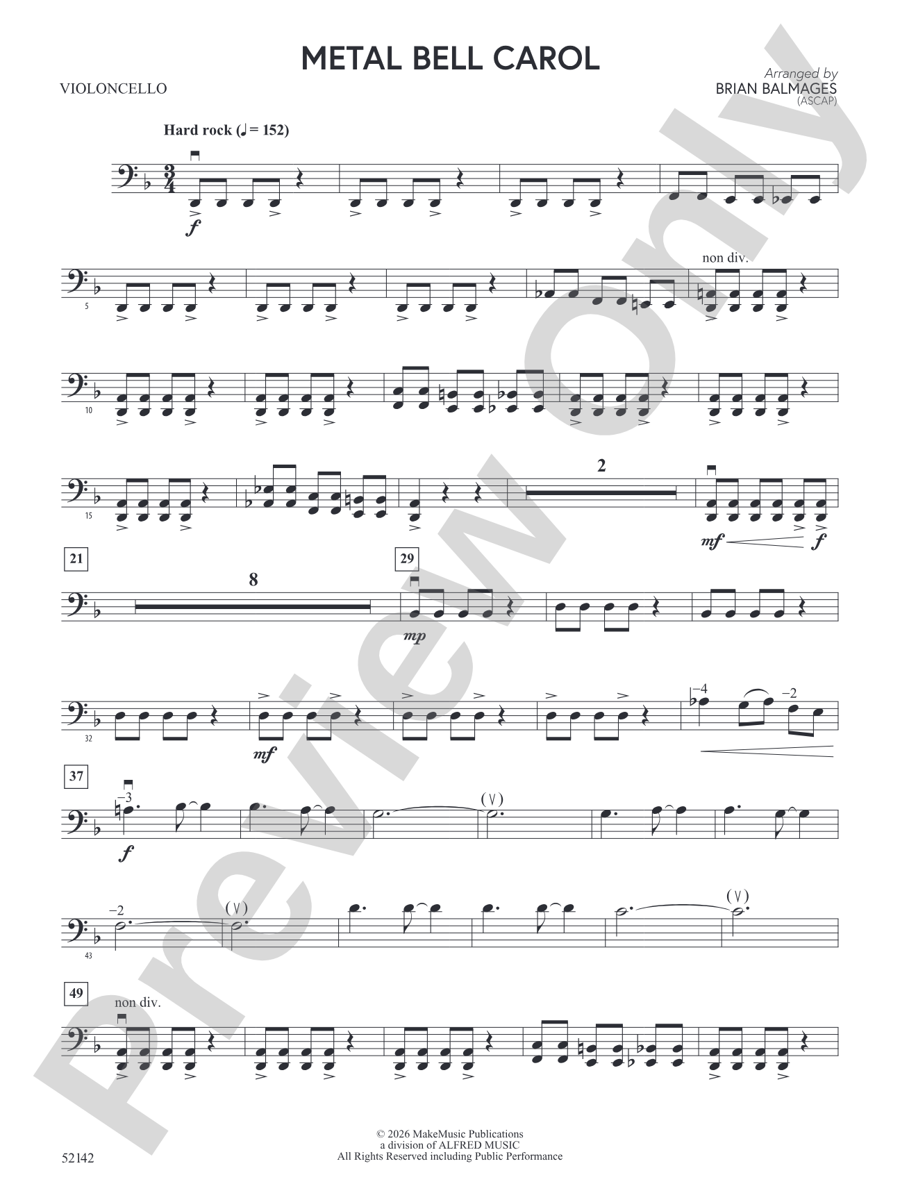 Metal Bell Carol: Cello