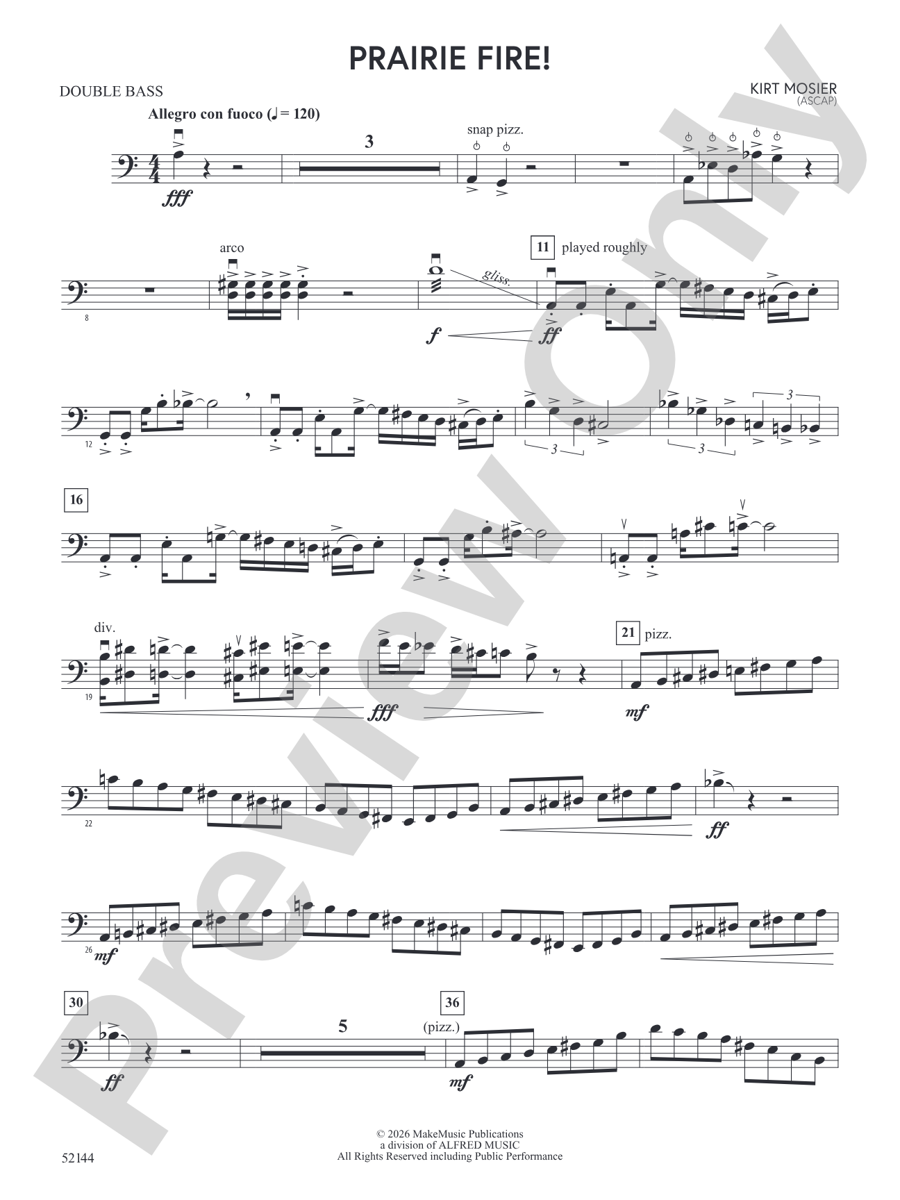 Prairie Fire!: String Bass
