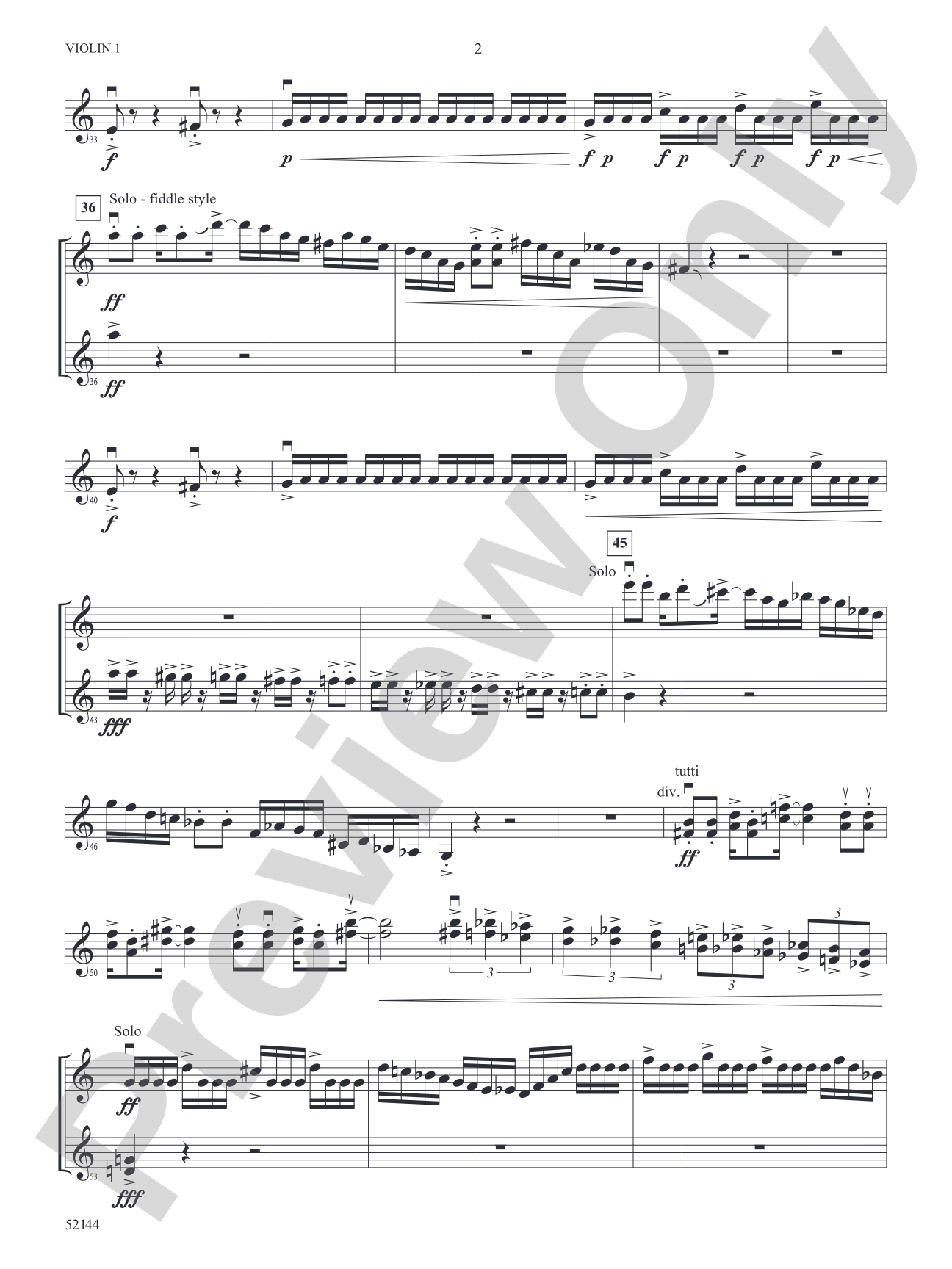 Prairie Fire!: 1st Violin