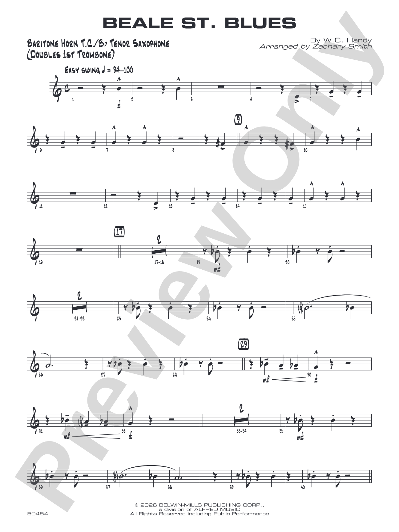 Beale St. Blues: Baritone T.C.