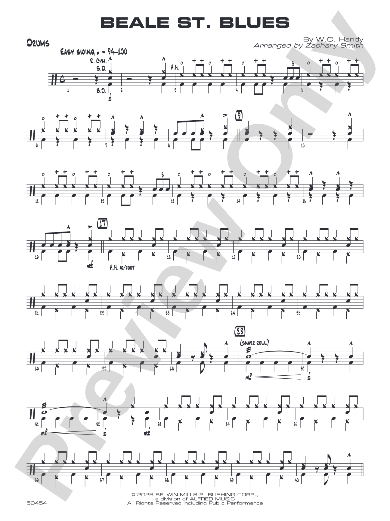 Beale St. Blues: Drums