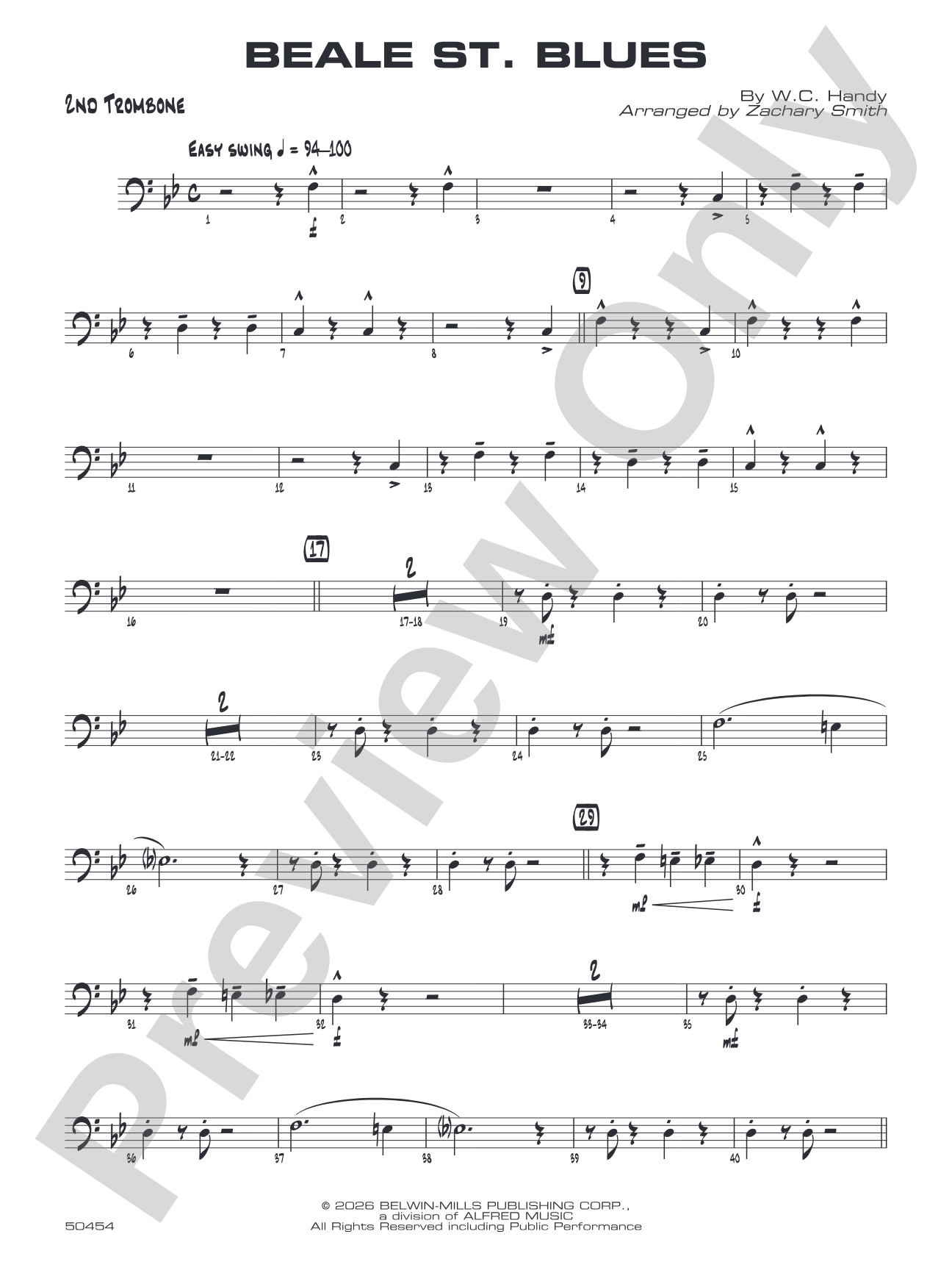 Beale St. Blues: 2nd Trombone