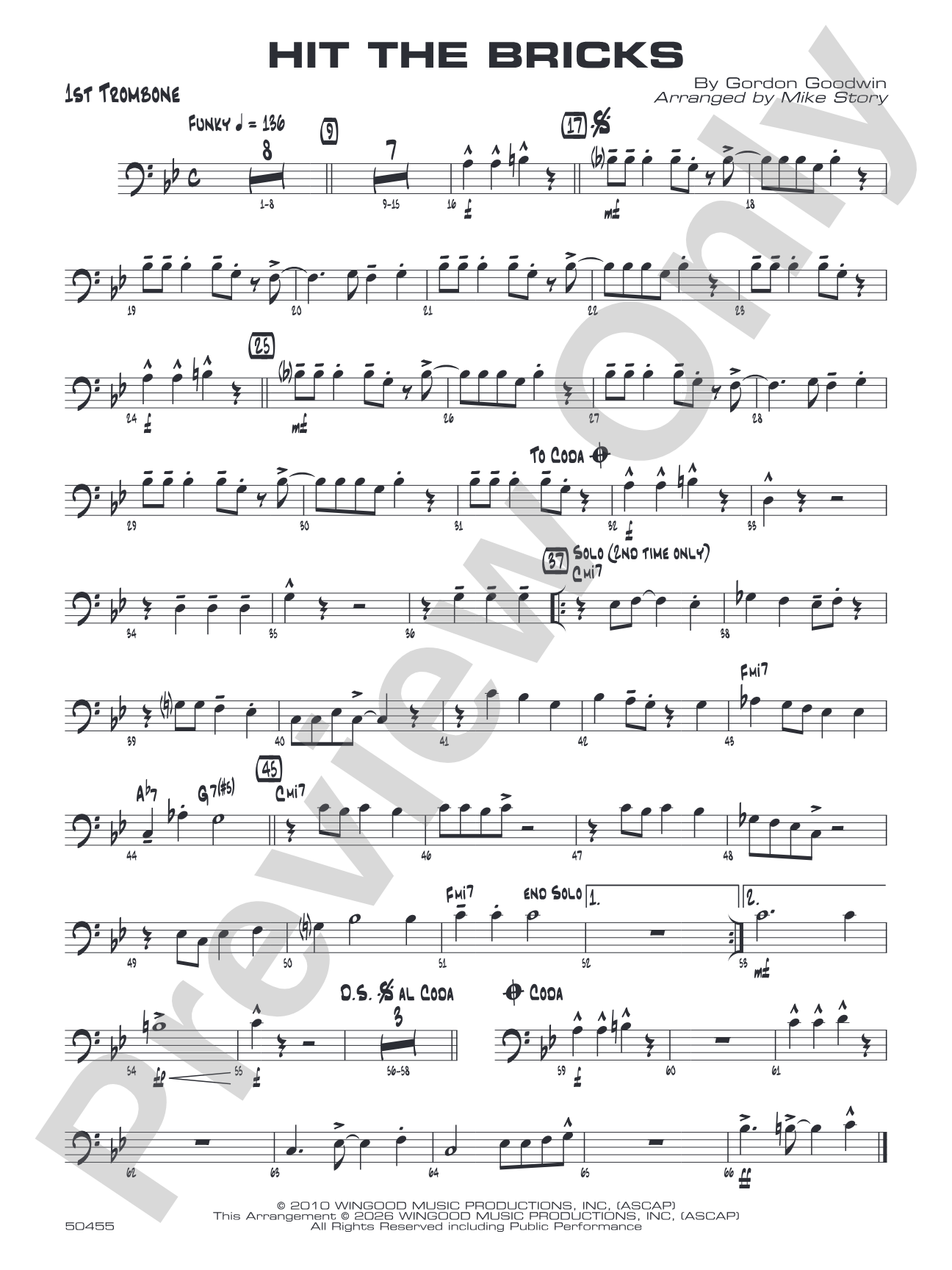 Hit the Bricks: 1st Trombone