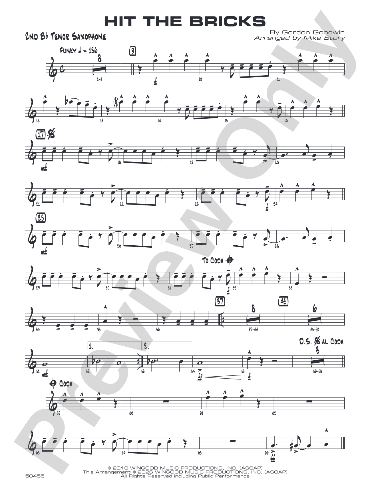 Hit the Bricks: 2nd B-flat Tenor Saxophone