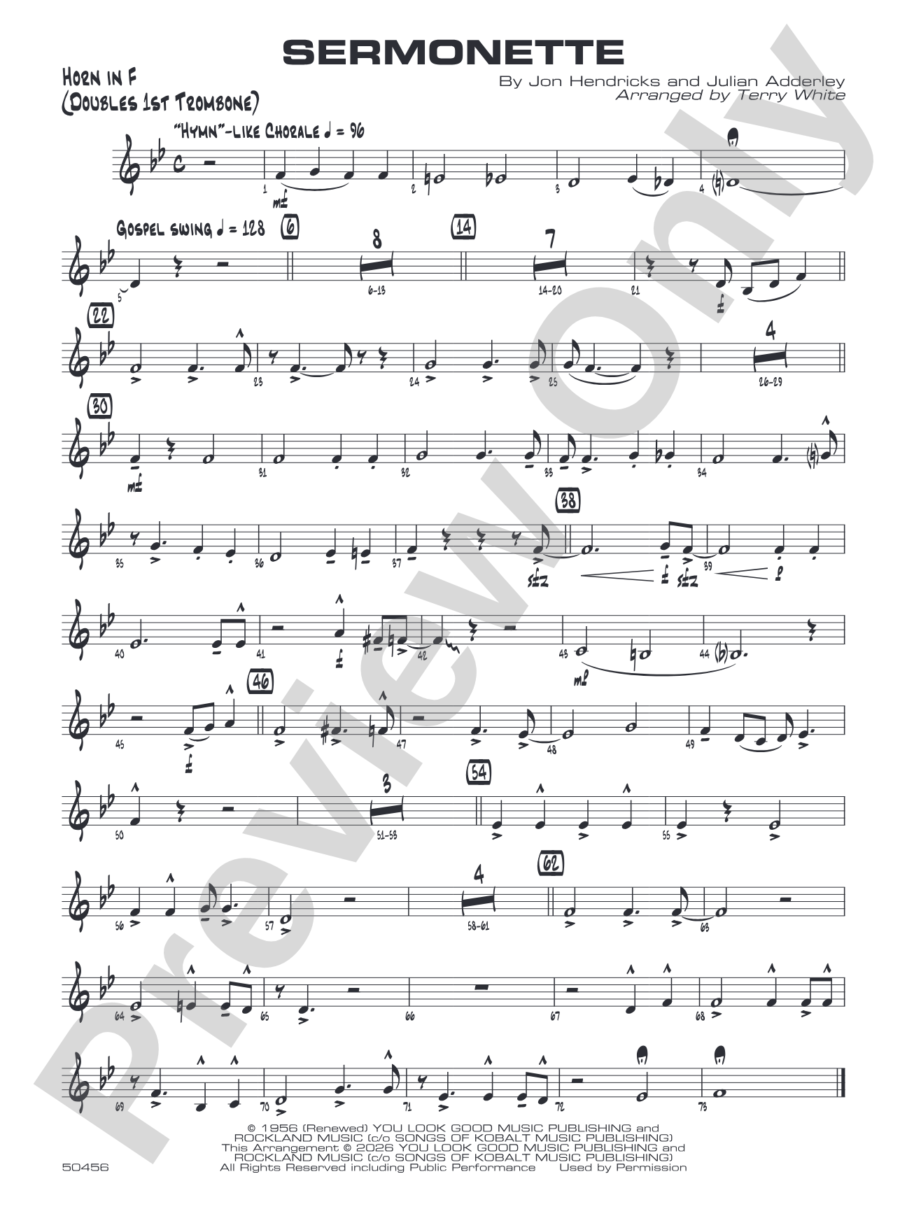 Sermonette: 1st F Horn