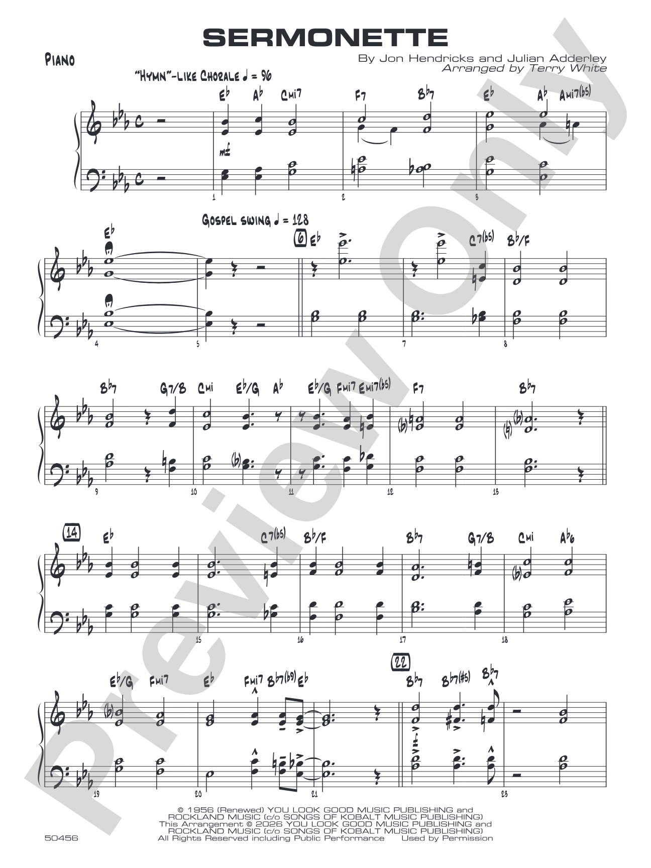 Sermonette: Piano Accompaniment