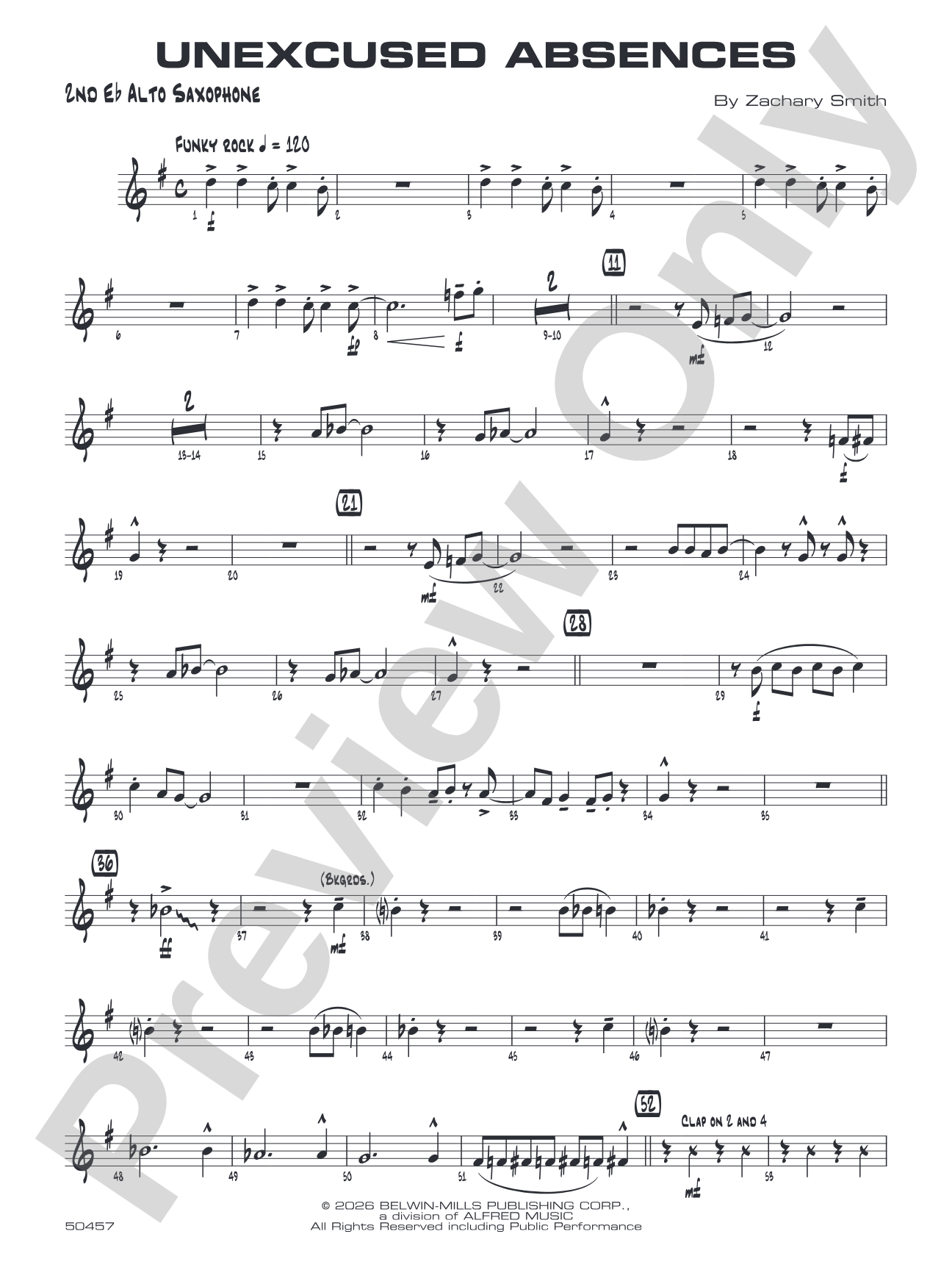 Unexcused Absences: 2nd E-flat Alto Saxophone