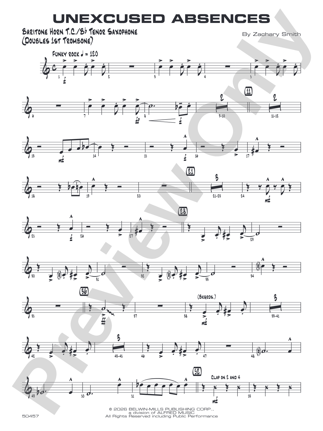 Unexcused Absences: Baritone T.C.