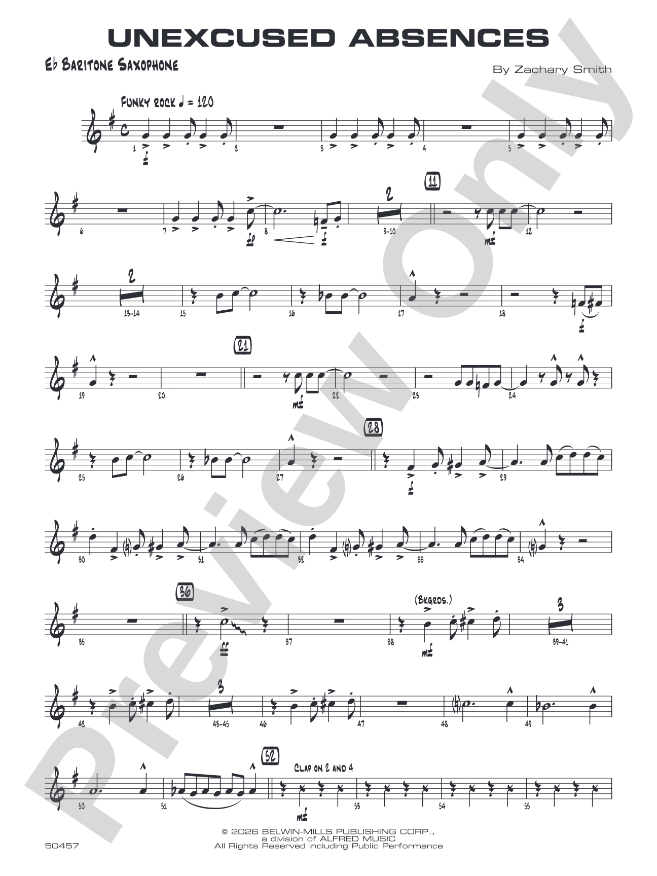 Unexcused Absences: E-flat Baritone Saxophone