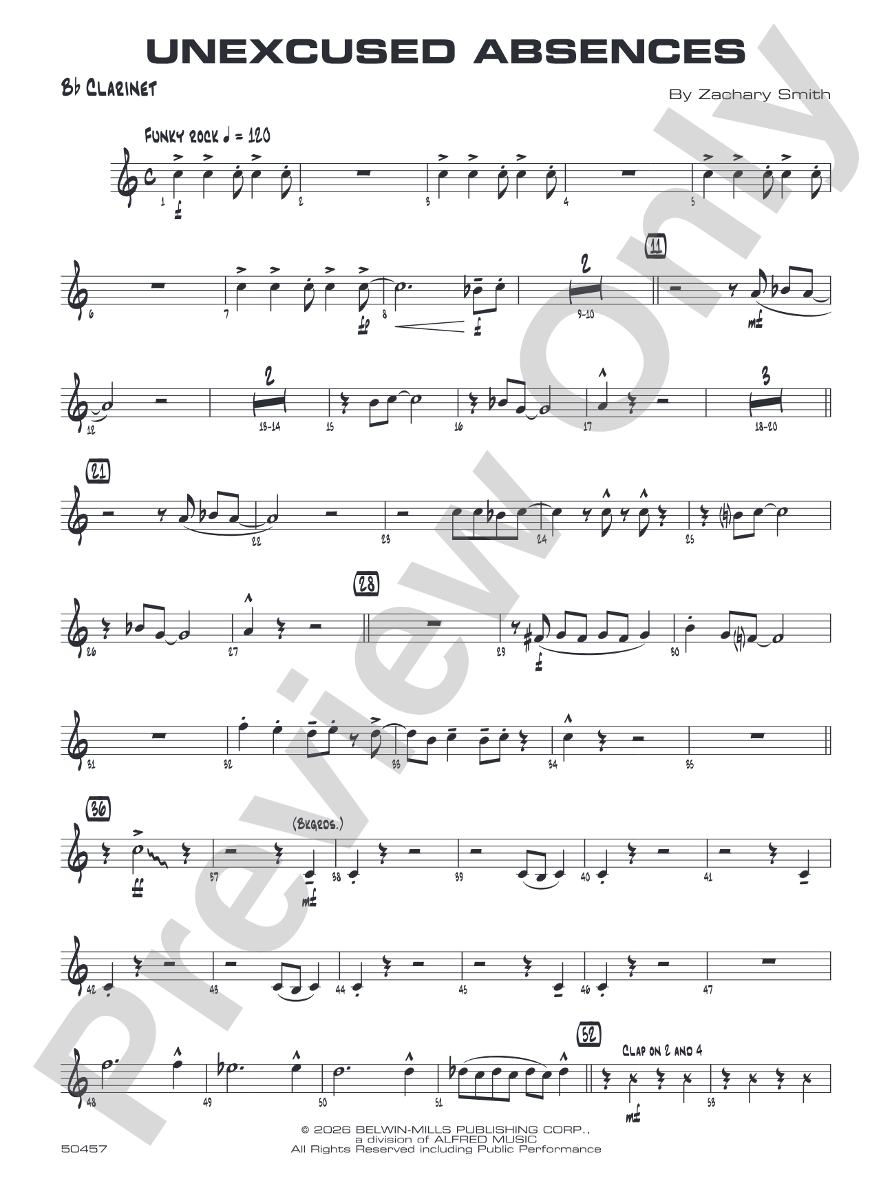 Unexcused Absences: 1st B-flat Clarinet