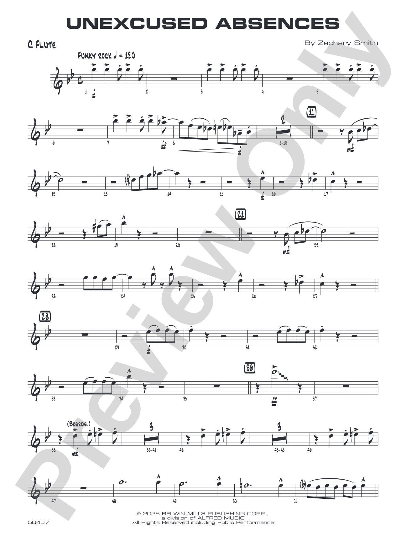 Unexcused Absences: Flute