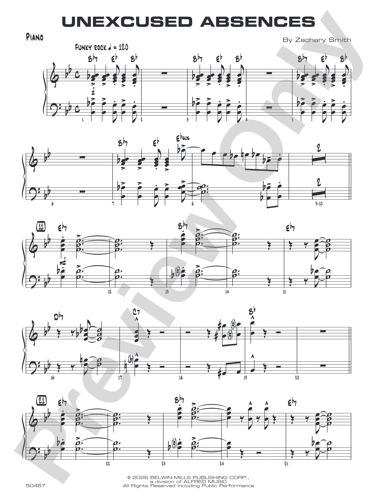 Unexcused Absences: Piano Accompaniment