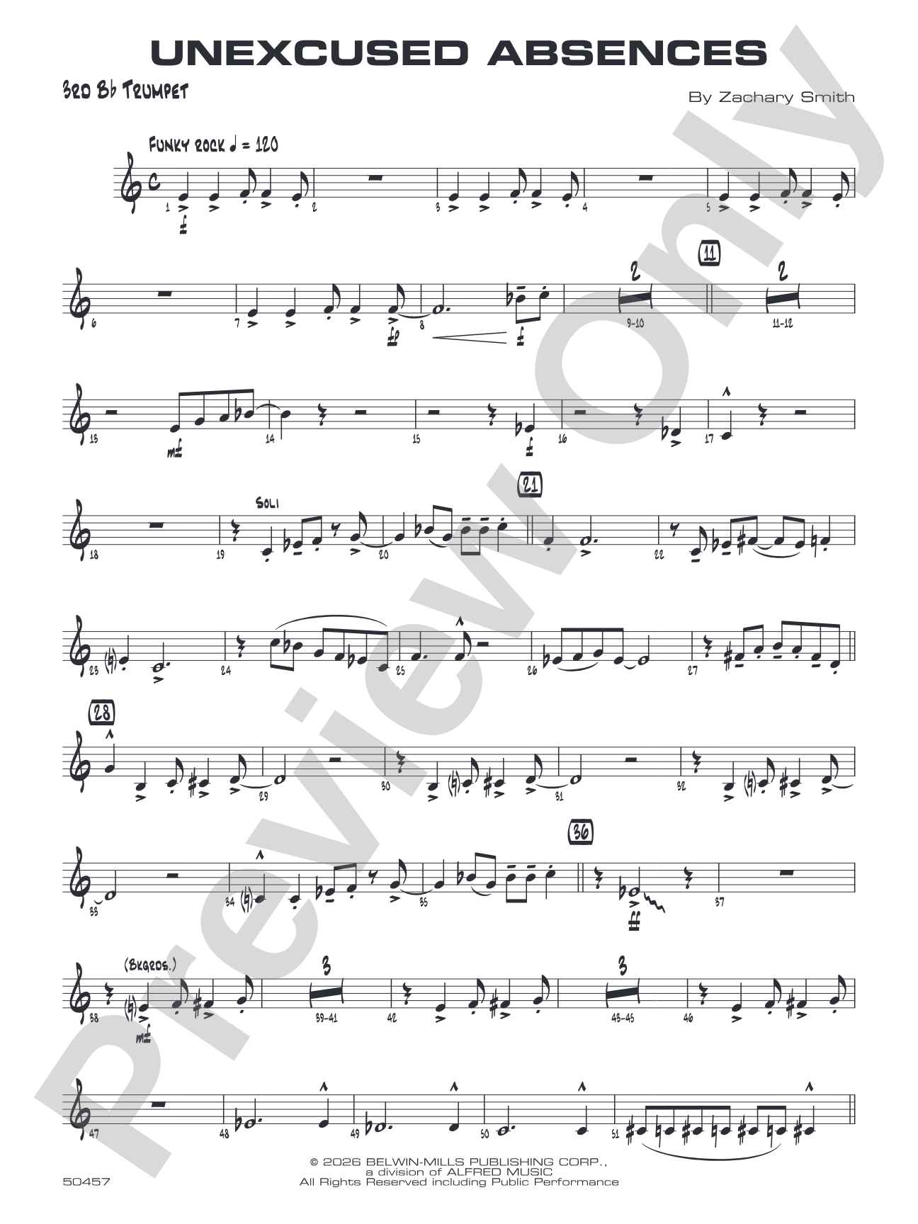 Unexcused Absences: 3rd B-flat Trumpet